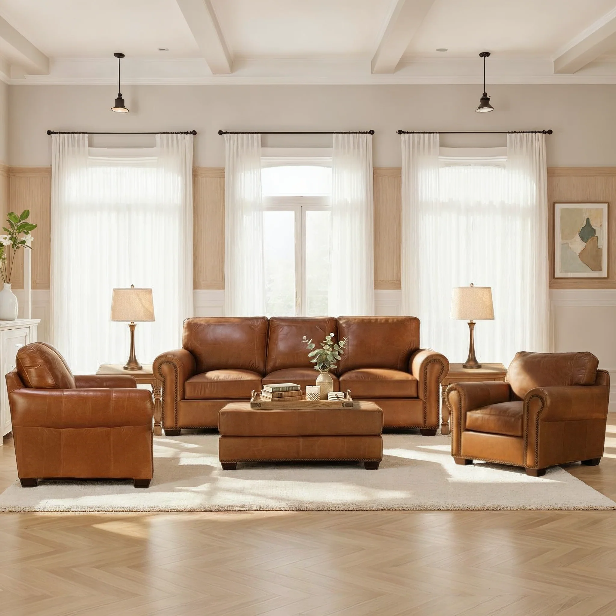 Park Avenue Leather Sofa - Image 2