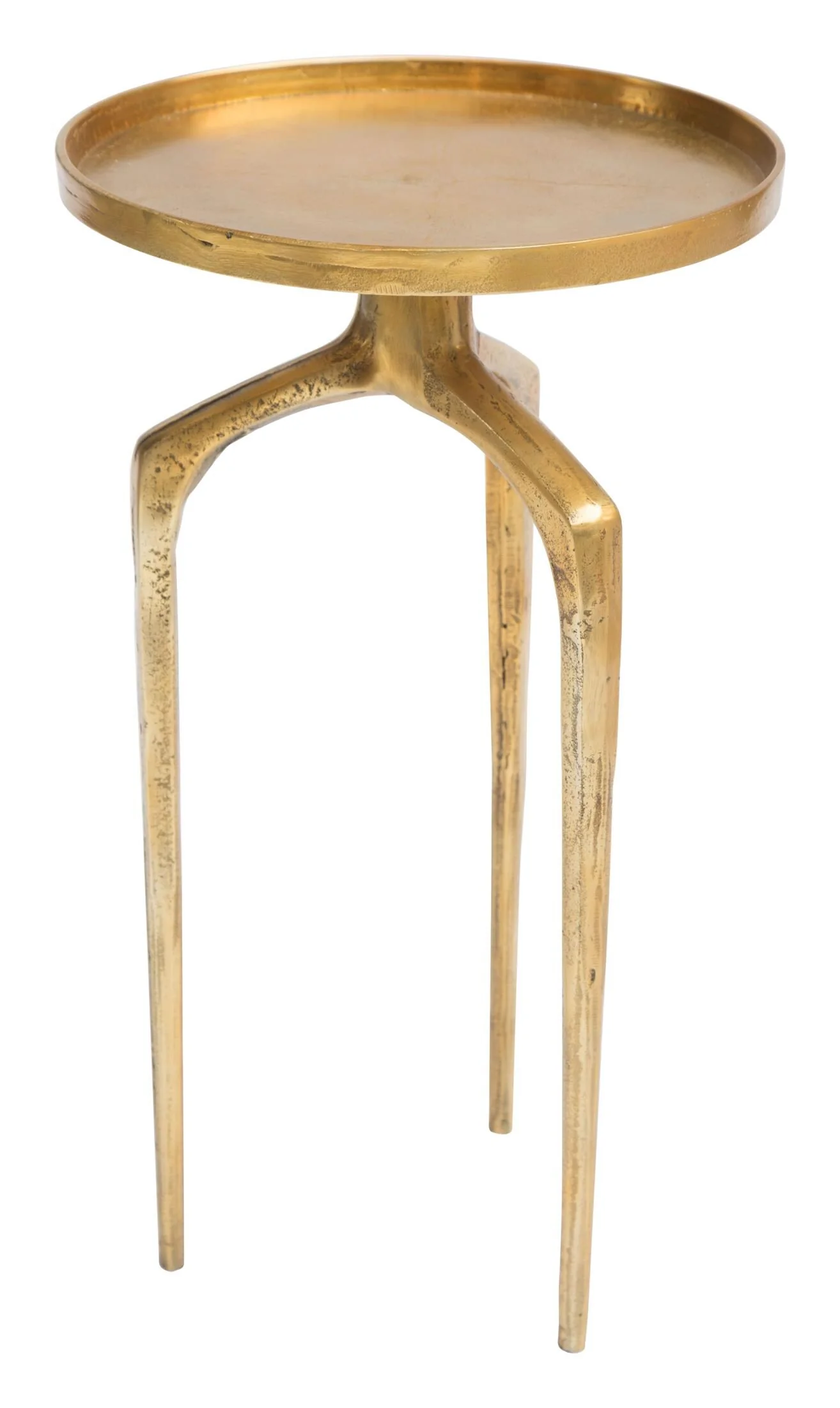 Set of 2 Como Accent Tables Antique Gold - Image 4