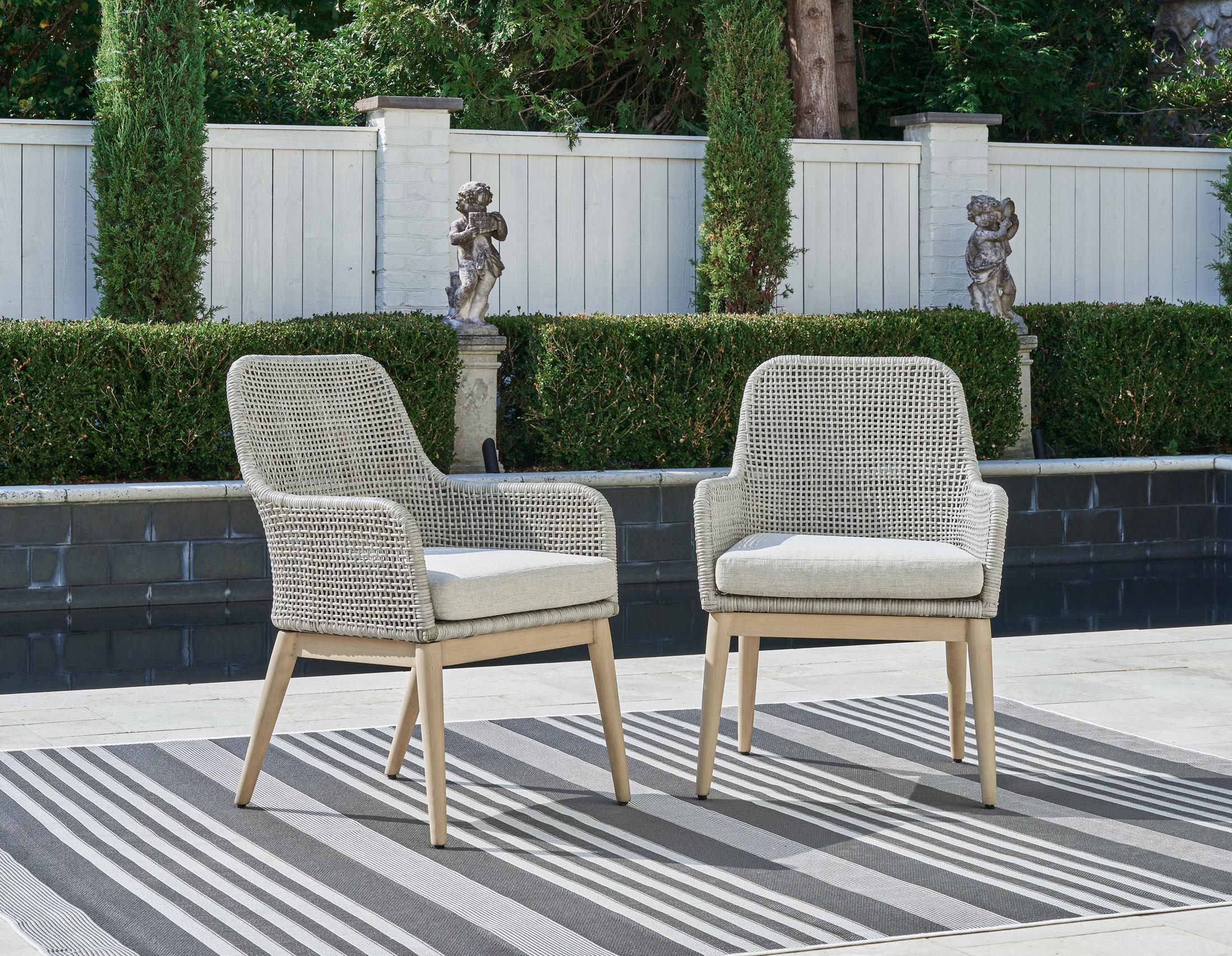 Ashley Seton Creek Outdoor Patio Dining Arm Chair (Set of 2) - Image 2