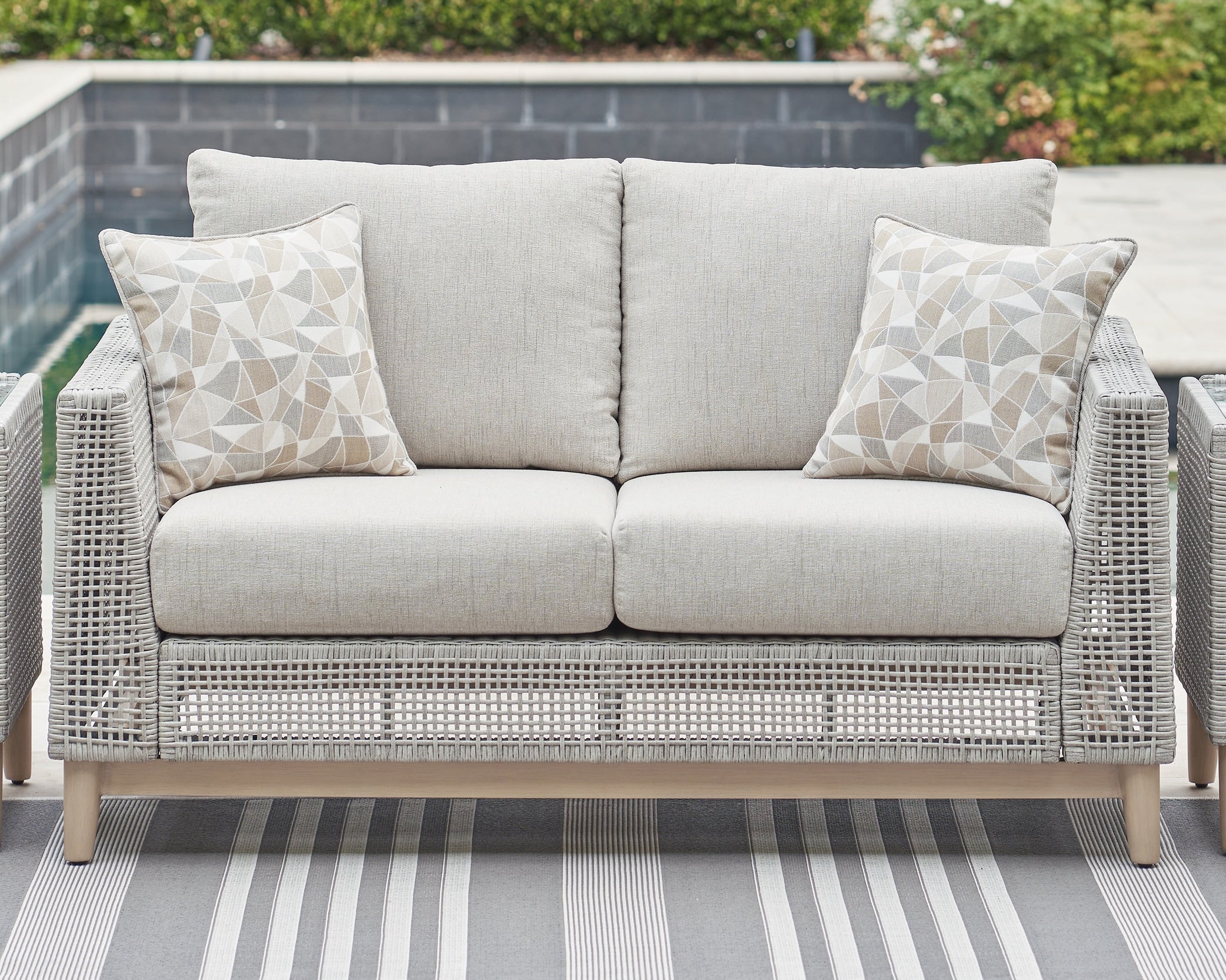 Seton Creek Outdoor Loveseat with Cushion - Image 5