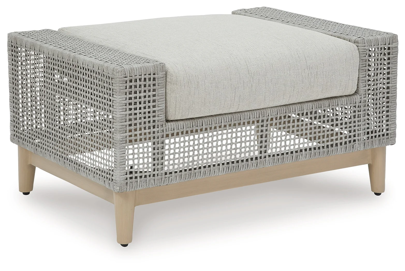 Ashley Seton Creek Outdoor Patio Ottoman with Cushion - Image 4