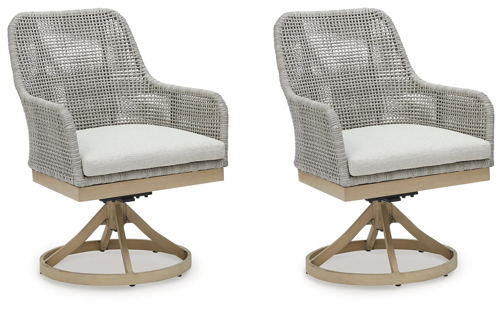Ashley Seton Creek Outdoor Patio Swivel Dining Chair (Set of 2)