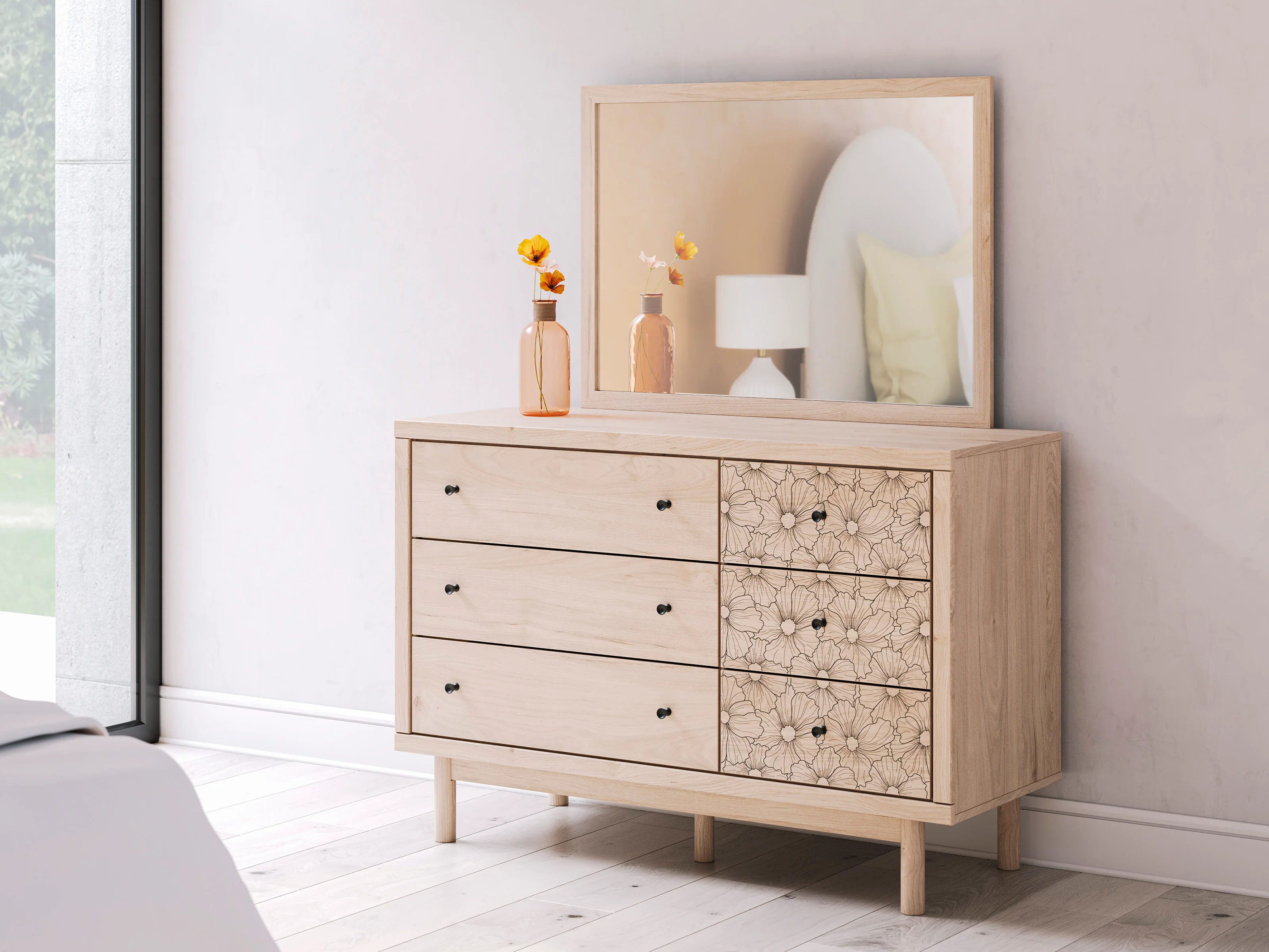 Shapella Dresser and Mirror - Image 2
