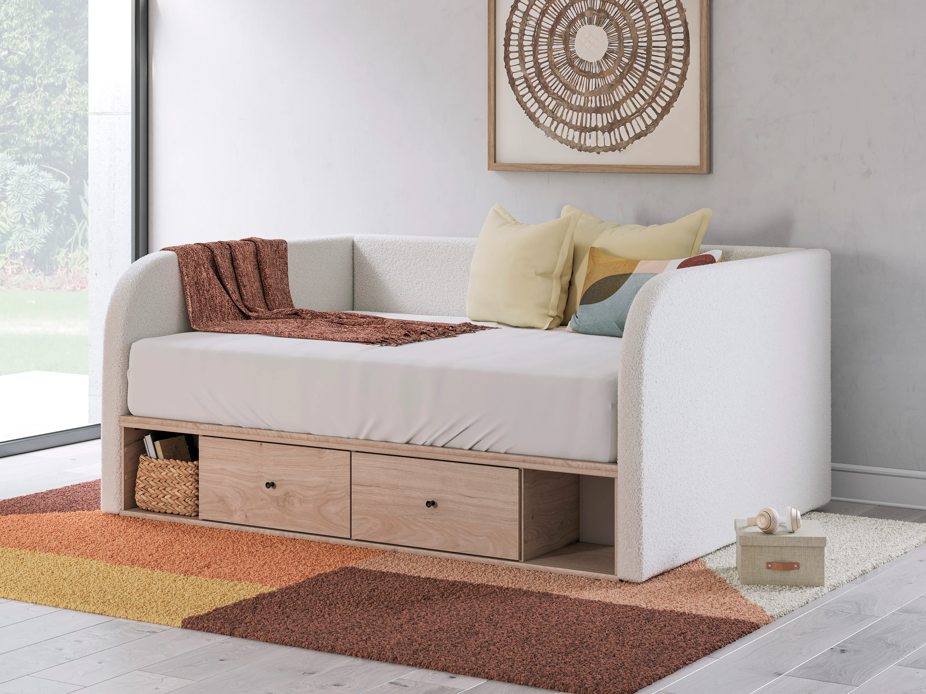 Shapella Upholstered Day Bed with Storage - Image 2