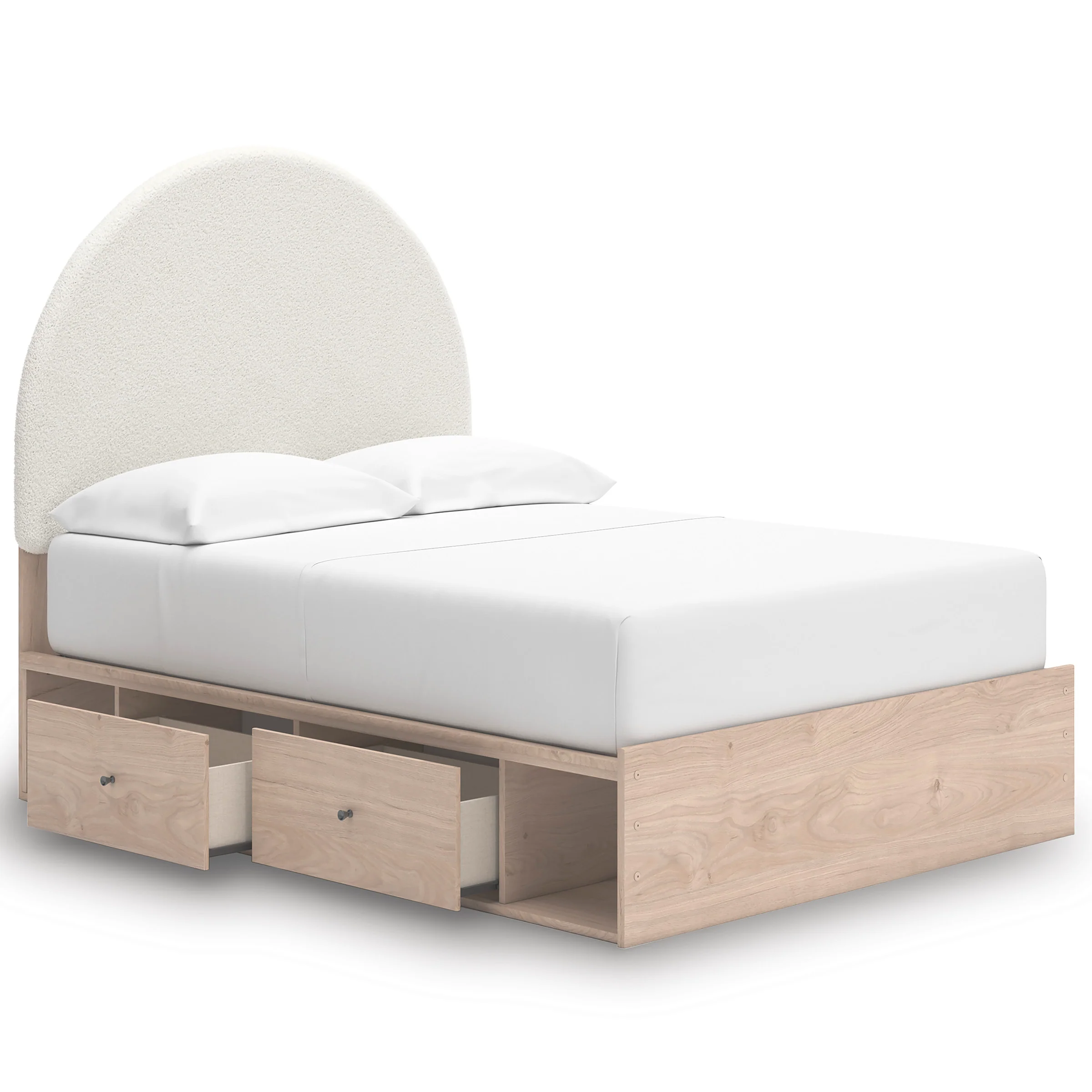 Shapella Upholstered Panel Bed with Storage - Image 2