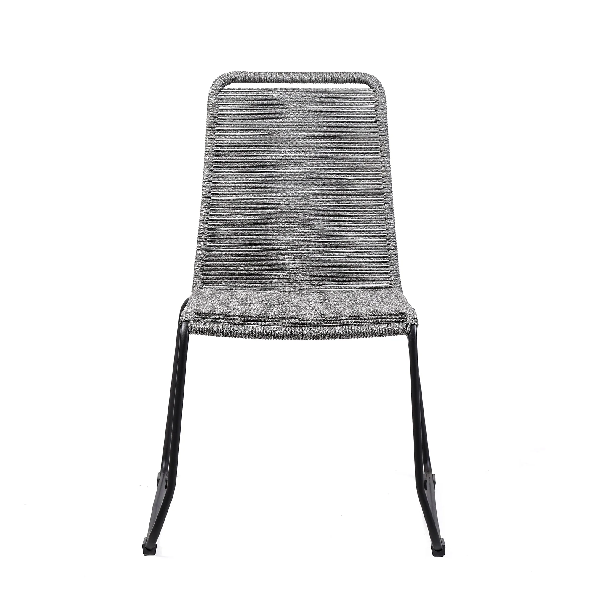 Shasta Outdoor Metal and Rope Stackable Dining Chair (Set of 2) - Image 5