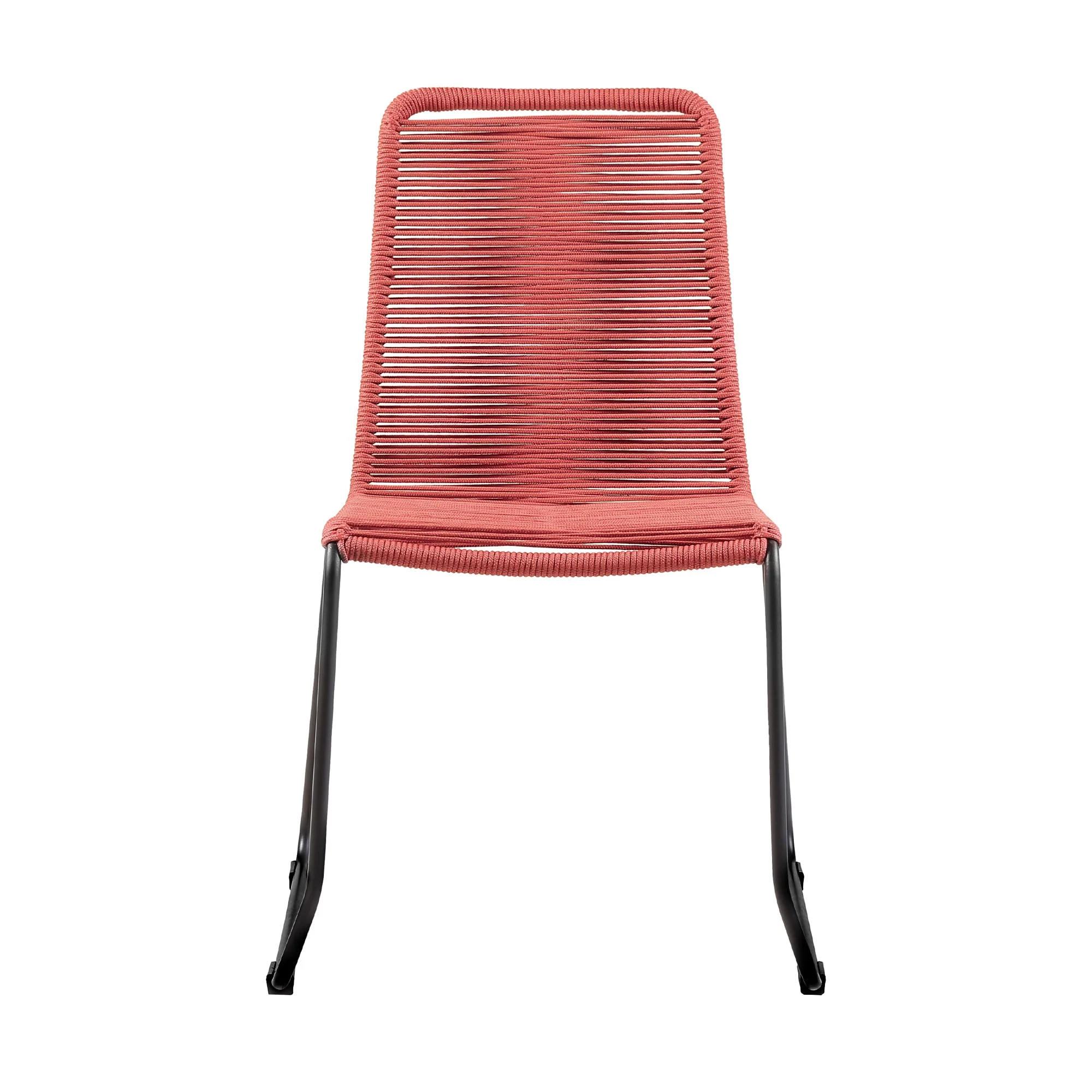 Shasta Outdoor Metal and Rope Stackable Dining Chair (Set of 2) - Image 9