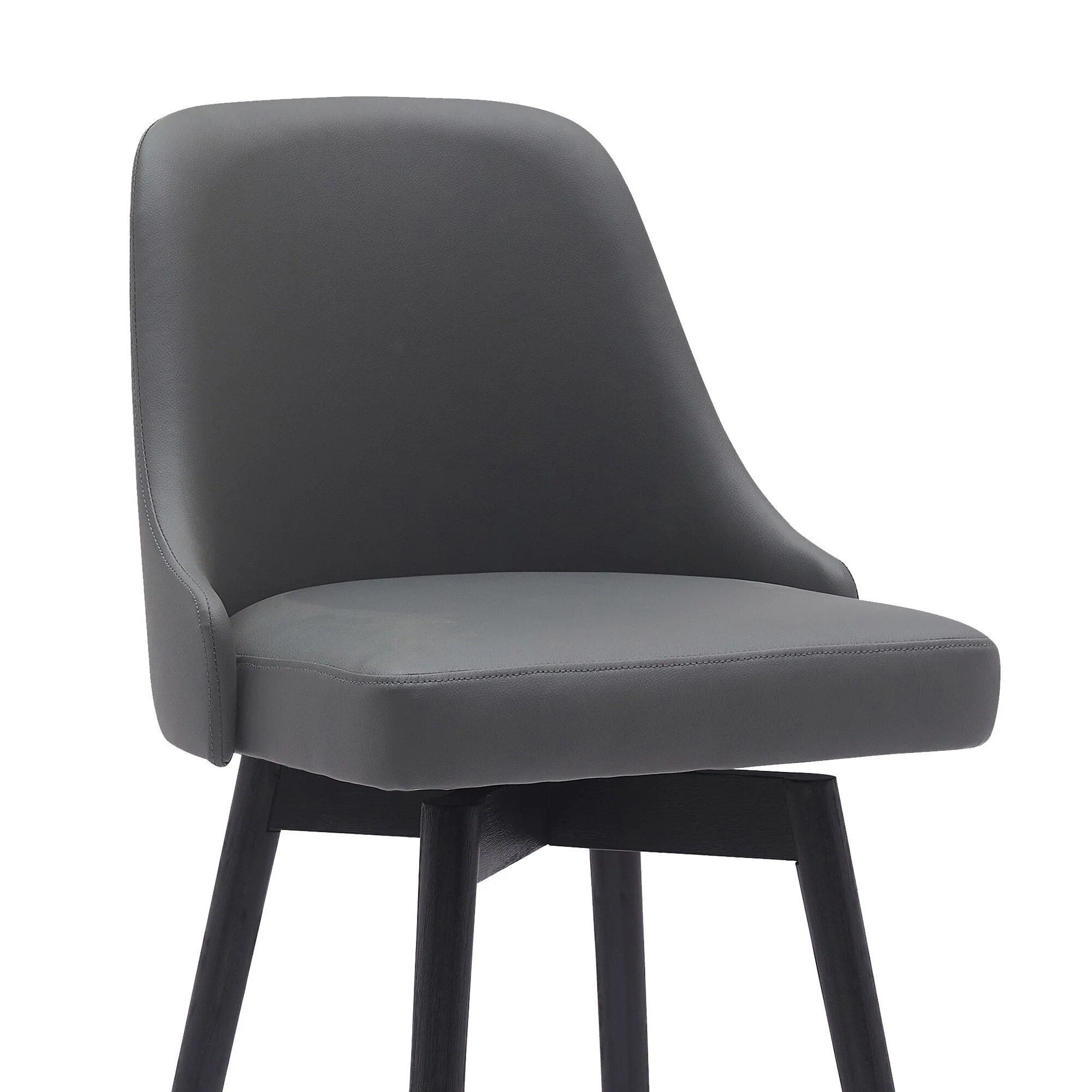 Sicily 26" Swivel Black Wood Counter Stool - Image 4