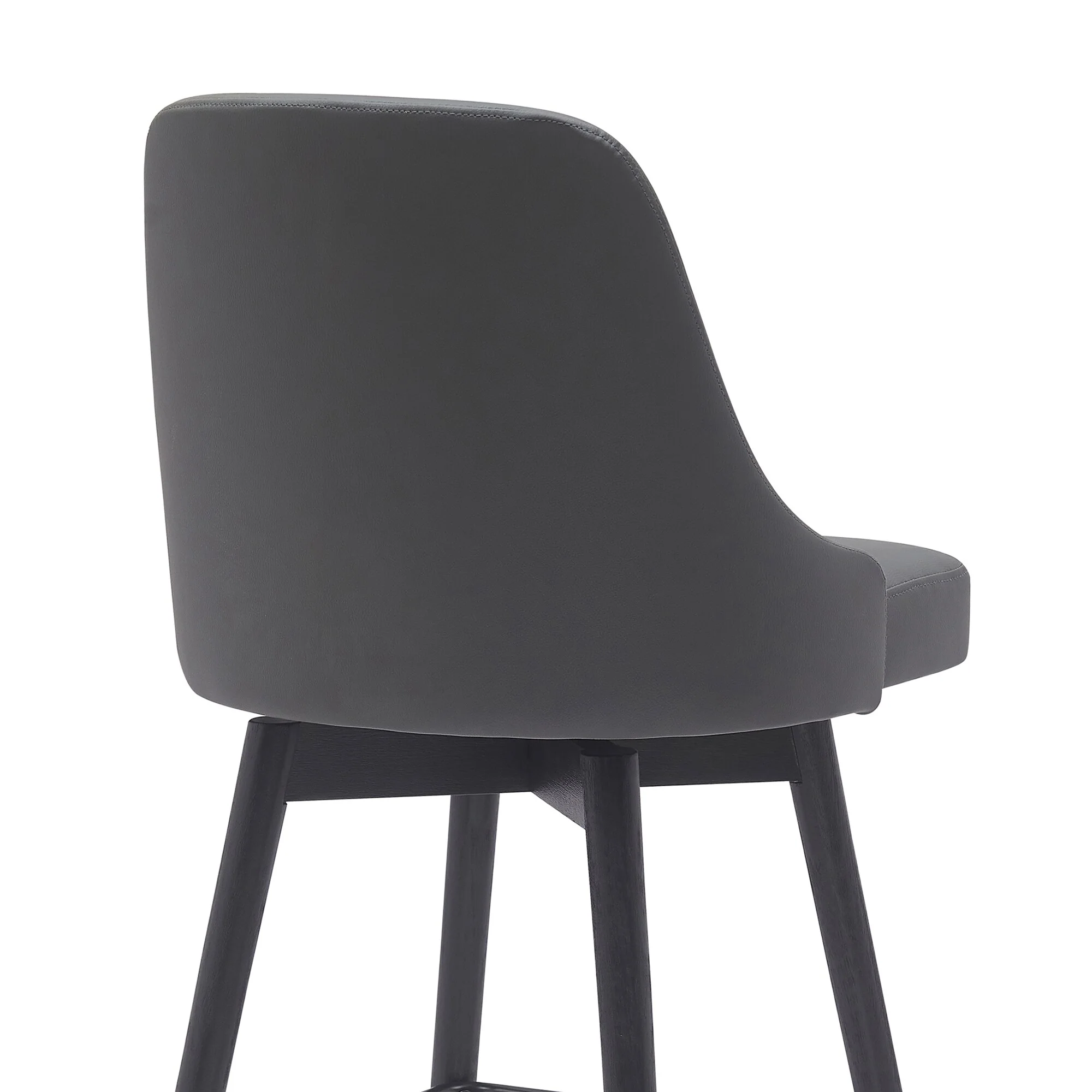 Sicily 26" Swivel Black Wood Counter Stool - Image 5