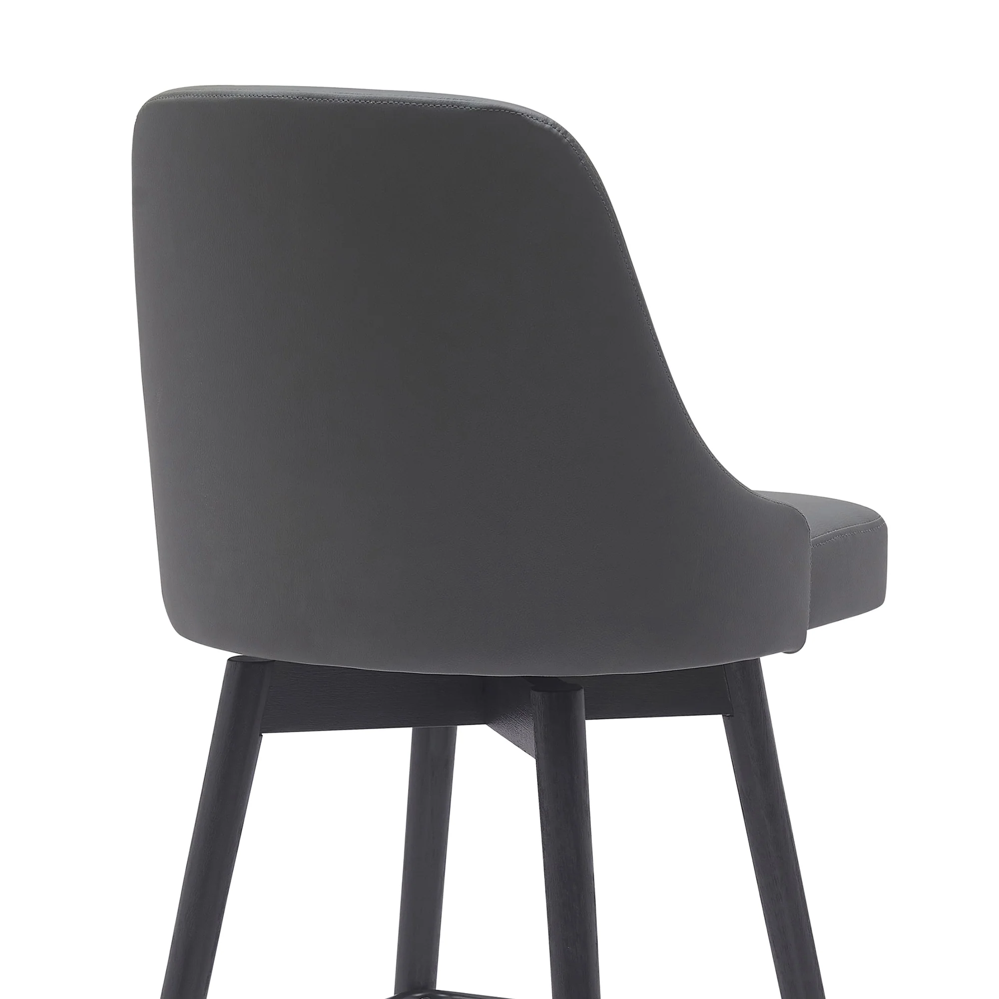 Sicily 26" Swivel Black Wood Counter Stool - Image 7