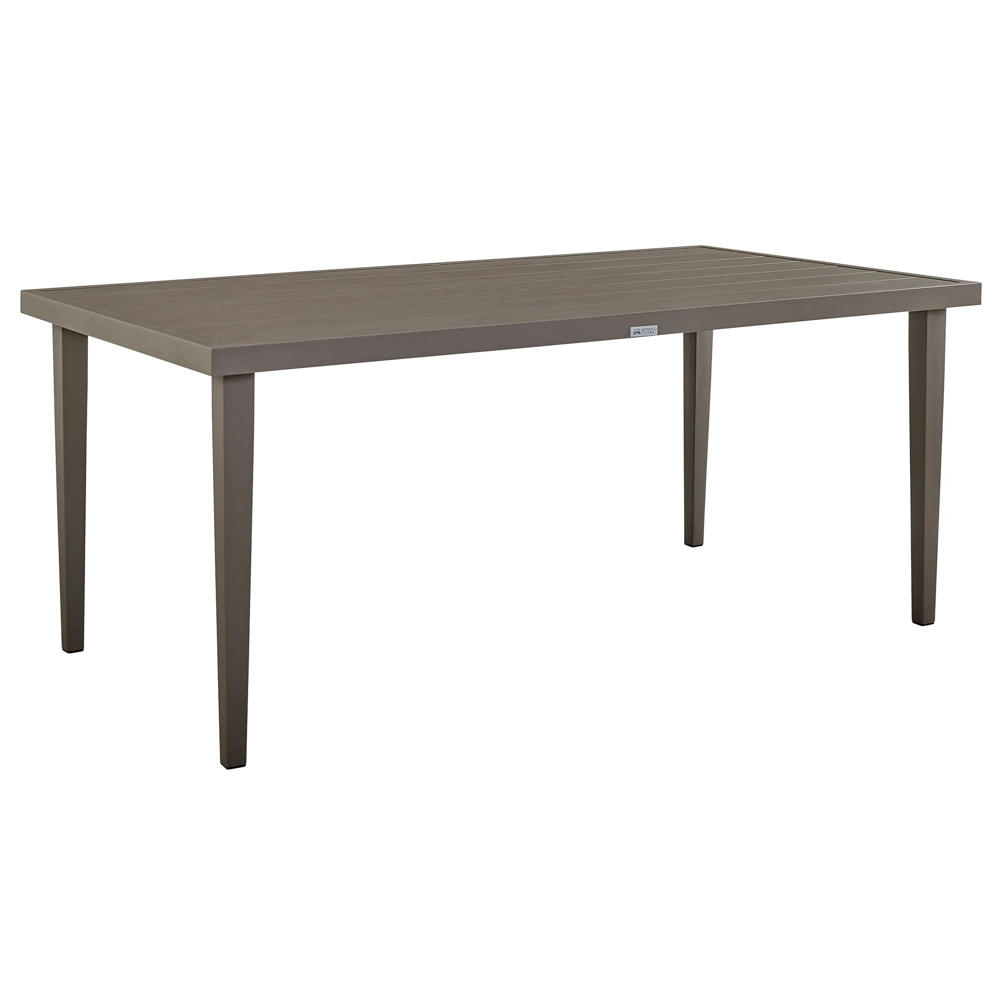 Silvana Outdoor Aluminum Gray Rectangle Dining Table - Image 2