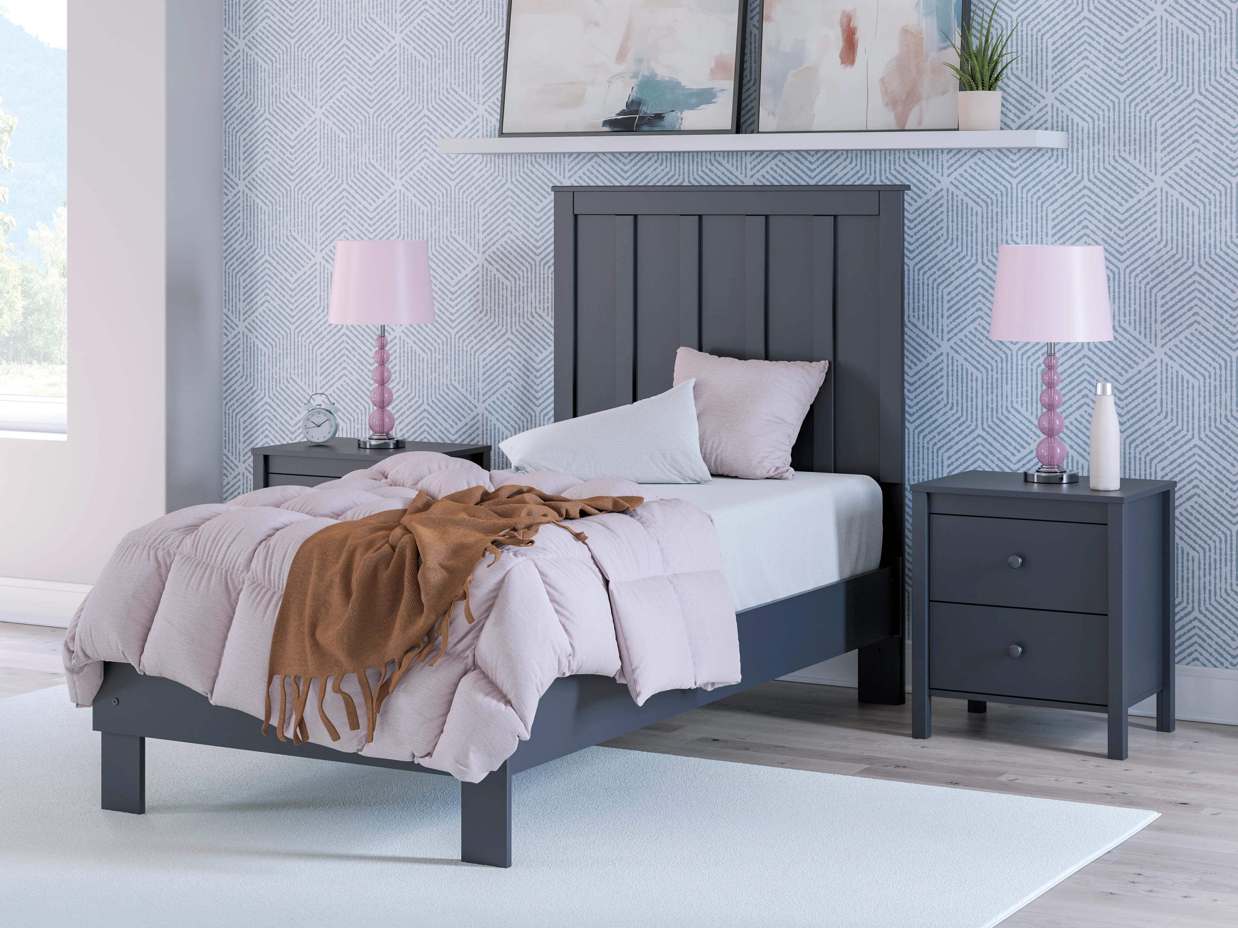 Simmenfort Platform Bed with Headboard - Image 3