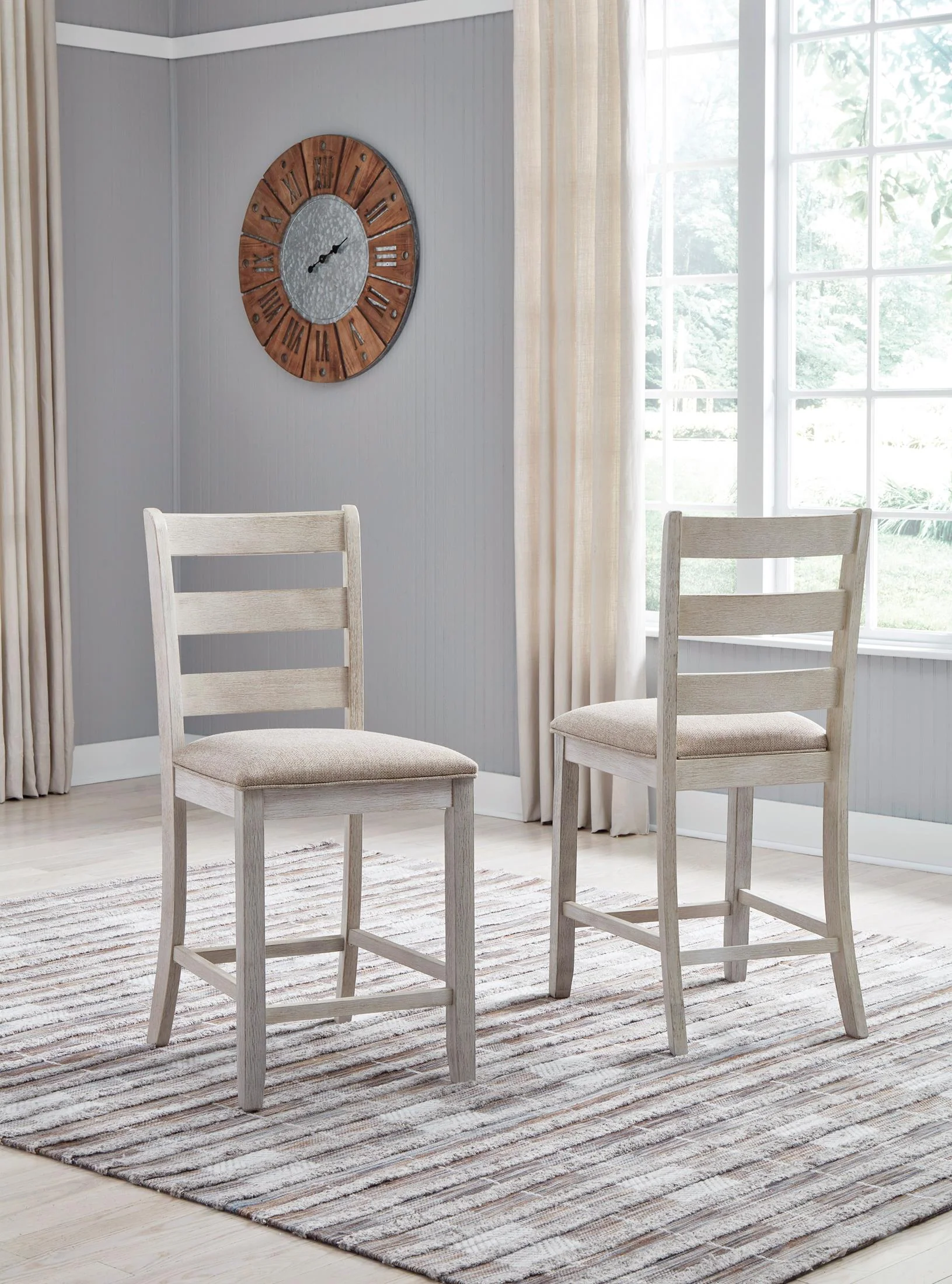 Skempton Counter Height Bar Stool with Back (Set of 2) - Image 2