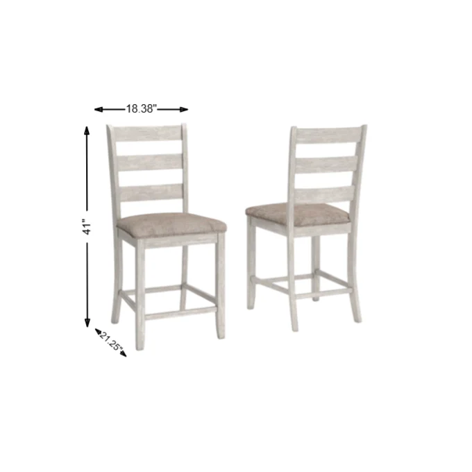 Skempton Counter Height Bar Stool with Back (Set of 2) - Image 3