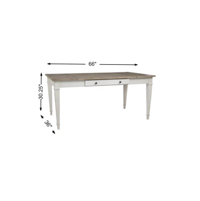 Skempton Storage Dining Table with 2 Side Drawers - Image 3