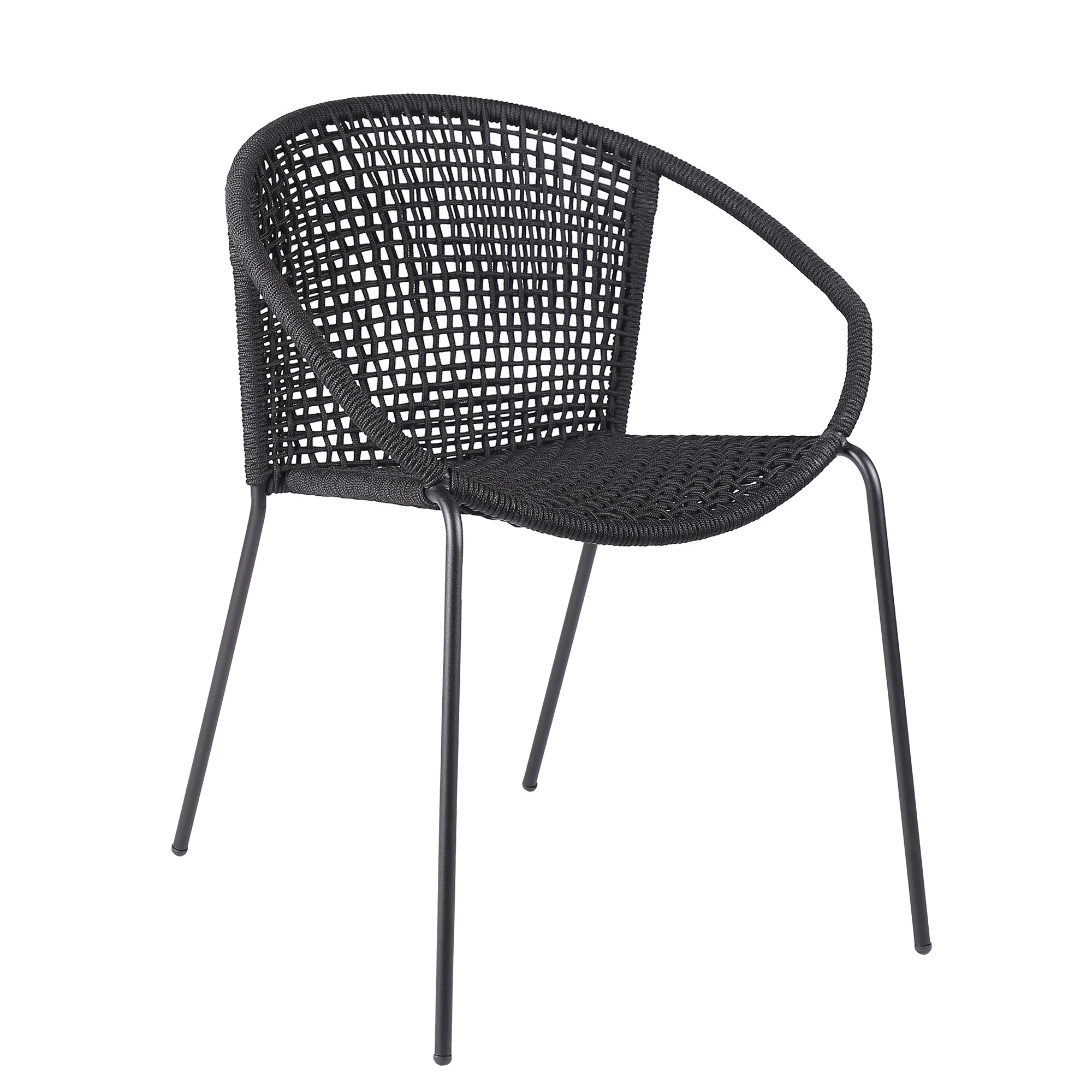 Snack Indoor/Outdoor Stackable Steel Dining Chair (Set of 2)