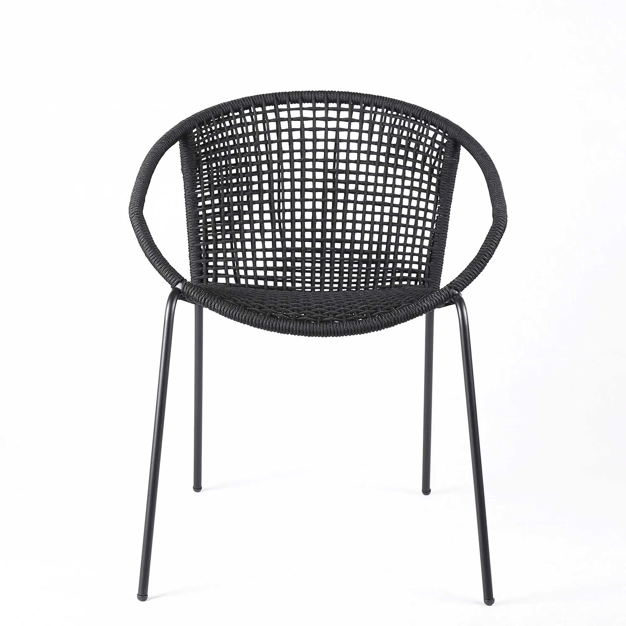 Snack Indoor/Outdoor Stackable Steel Dining Chair (Set of 2) - Image 2