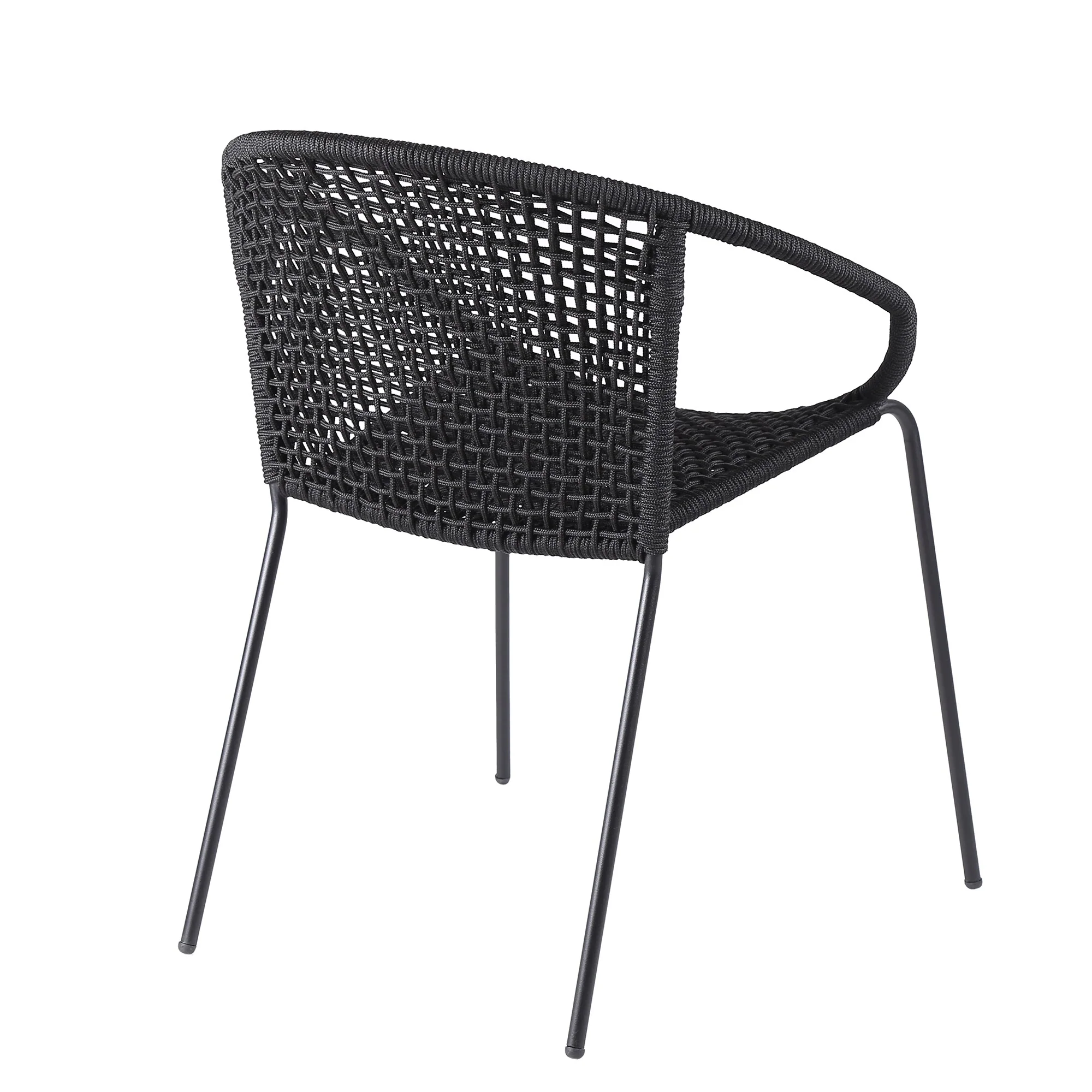 Snack Indoor/Outdoor Stackable Steel Dining Chair (Set of 2) - Image 4