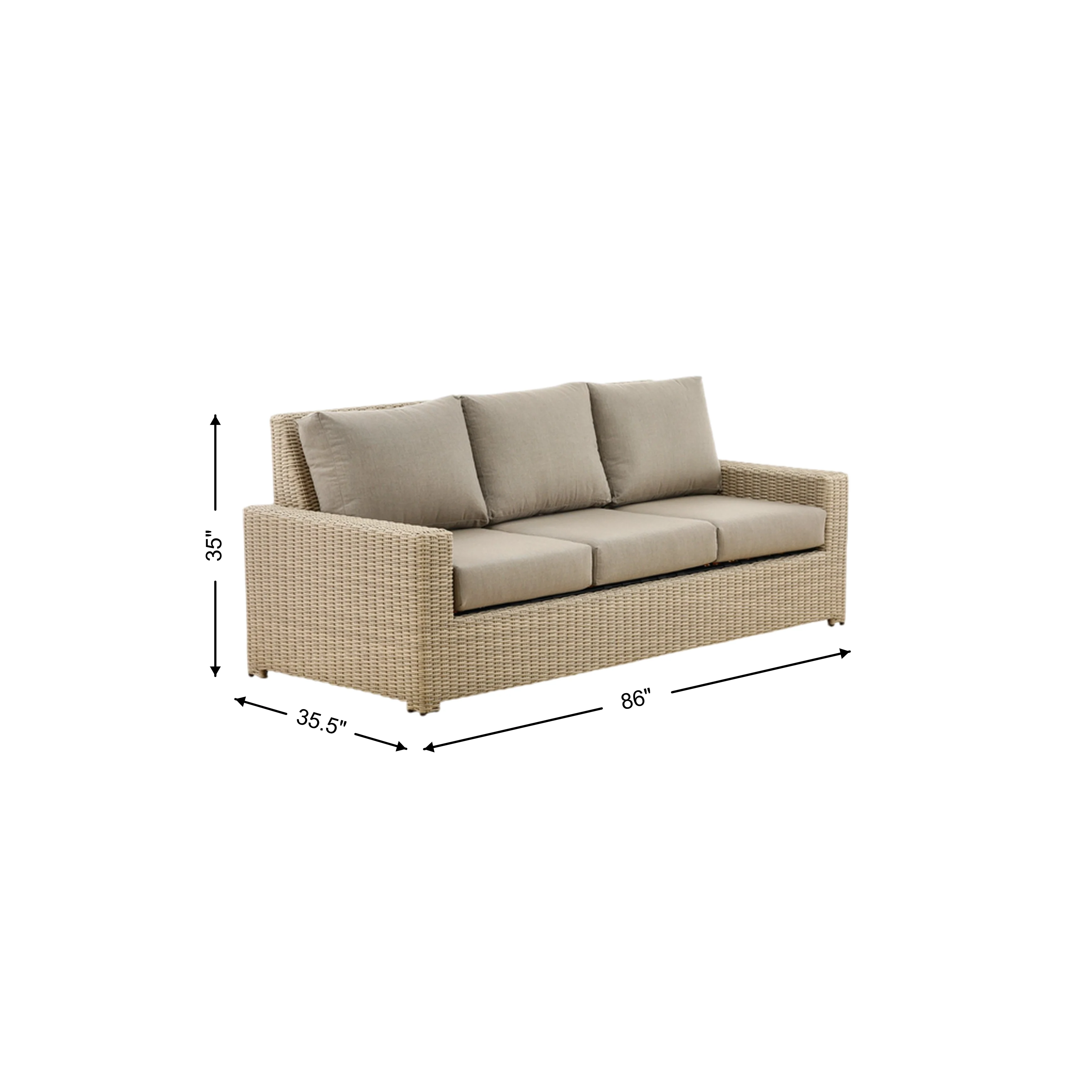 Sydney Outdoor Patio Sofa - Image 2