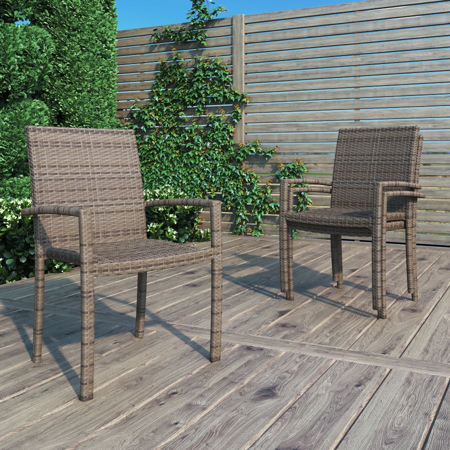 Chalfonte Outdoor Stacking Dining Patio Arm Chair - Image 4