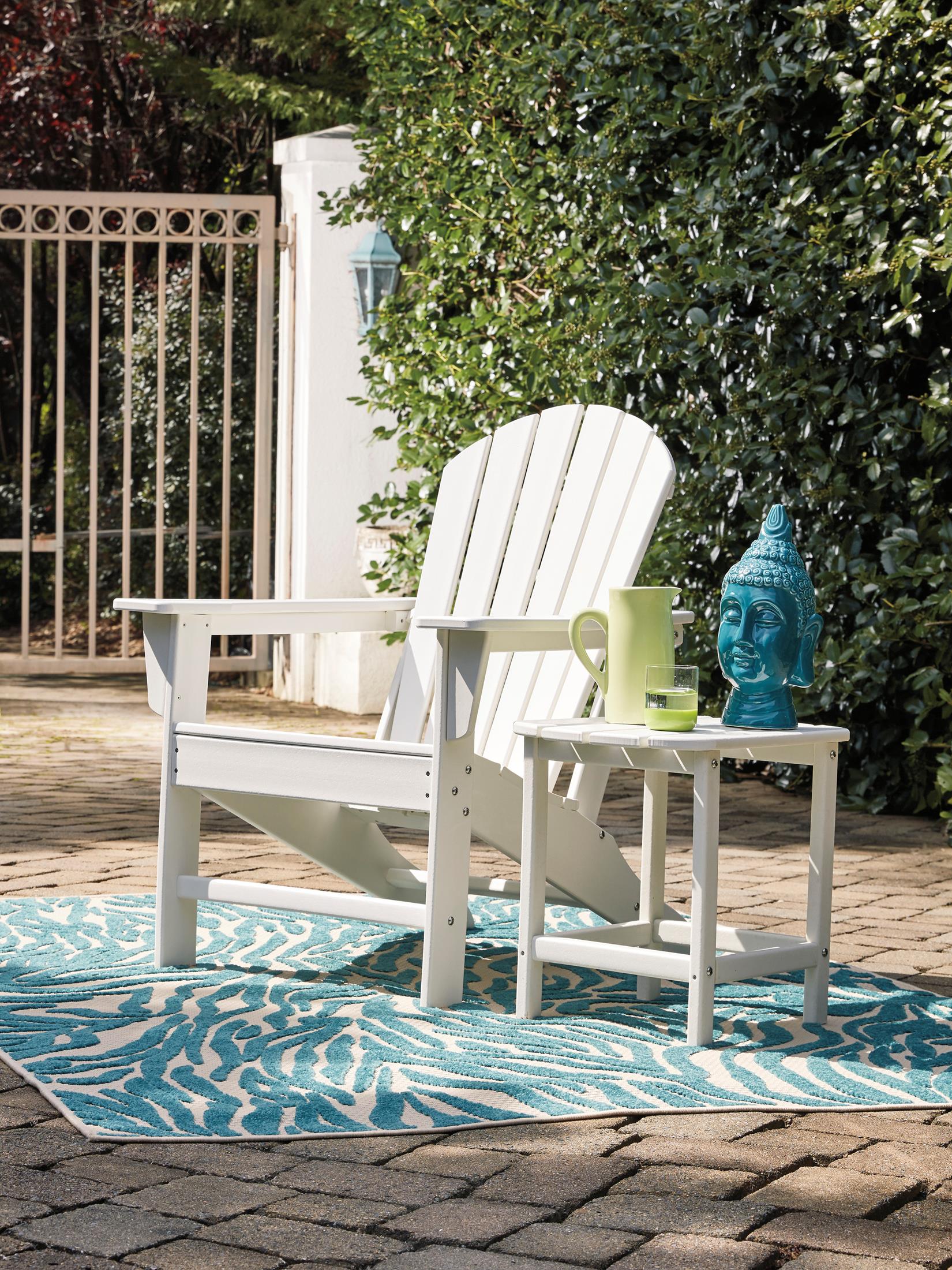 Ashley Sundown Treasure Outdoor Patio Adirondack Chair & Square End Table