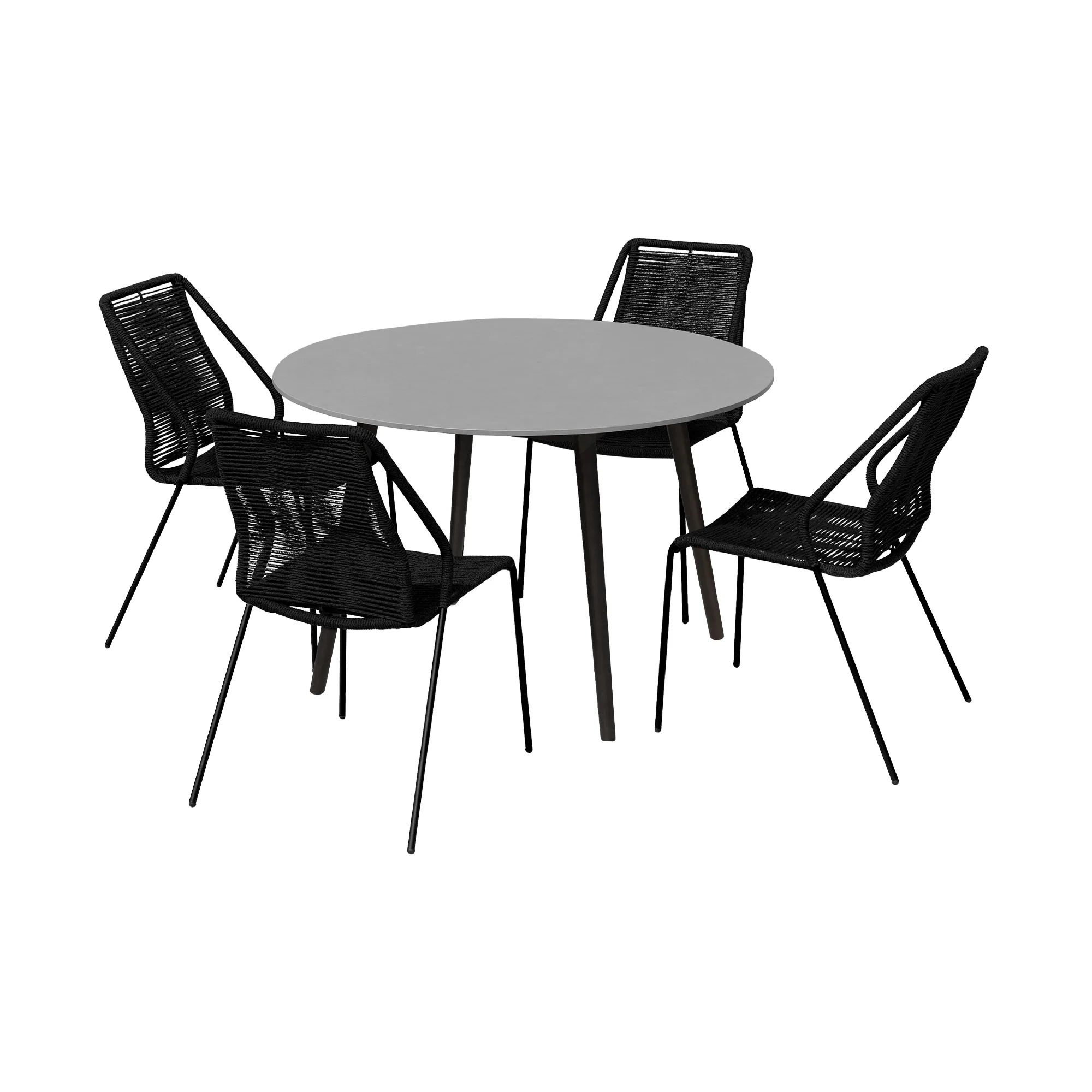 Sydney and Clip 5-Piece Outdoor Patio 36" Dining Set
