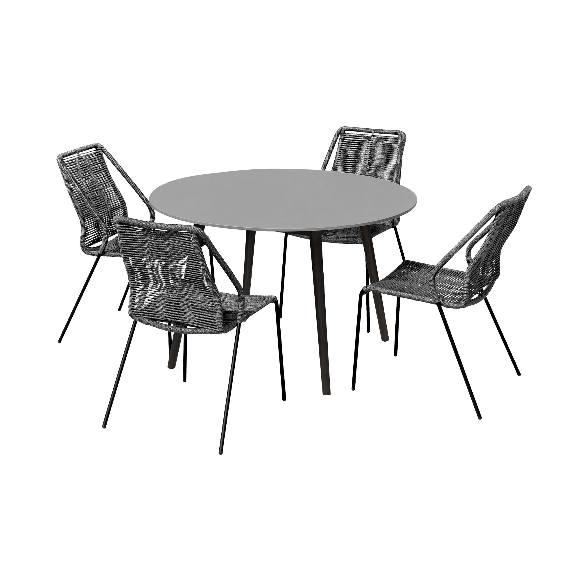 Sydney and Clip 5-Piece Outdoor Patio 36" Dining Set - Image 4