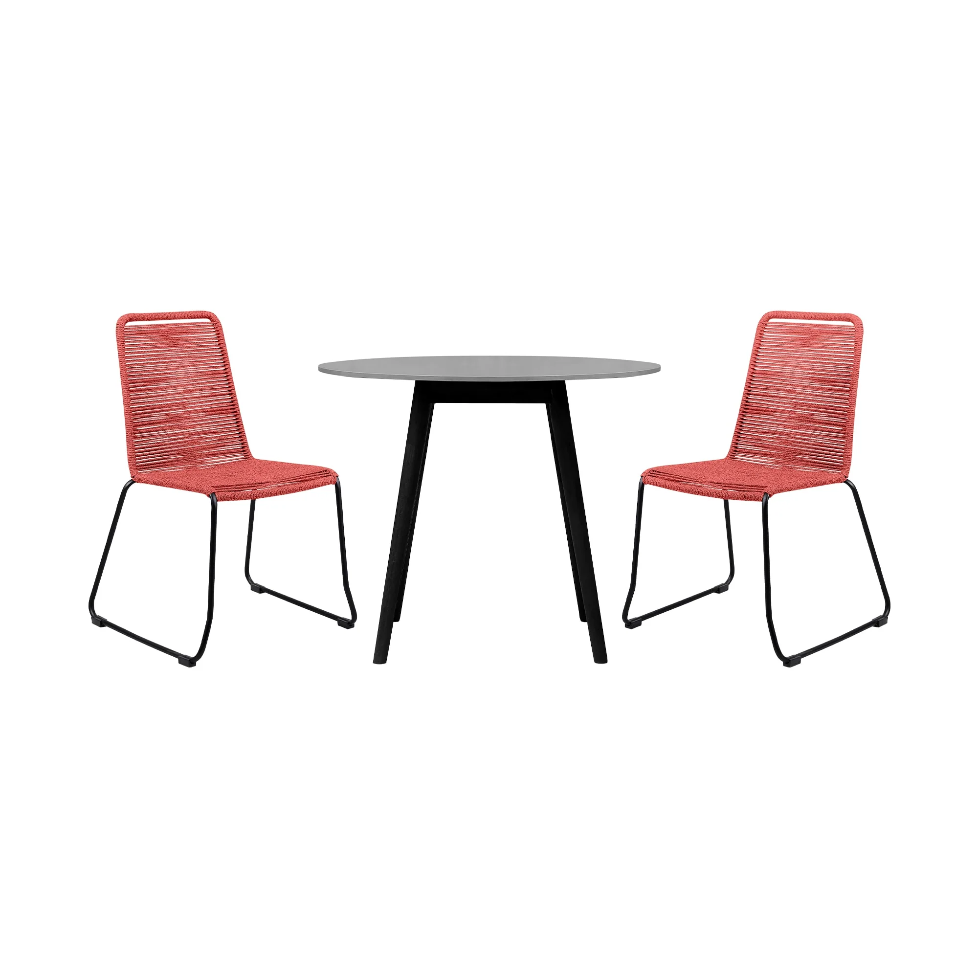 Sydney and Shasta 3 Piece Outdoor Patio 36" Dining Set - Image 2