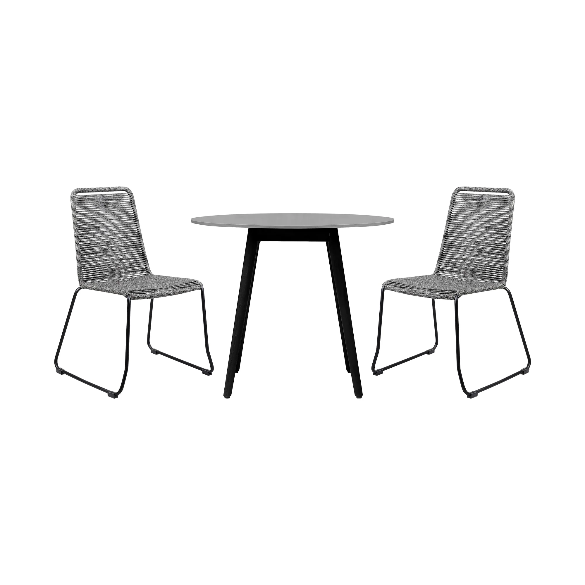 Sydney and Shasta 3 Piece Outdoor Patio 36" Dining Set - Image 3