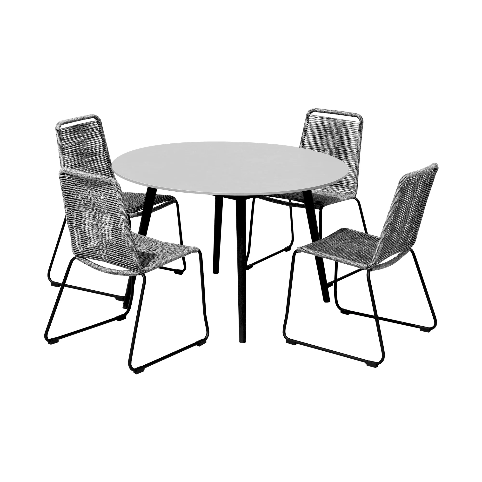 Sydney and Shasta 5-Piece Patio Outdoor Dining Set - Image 3