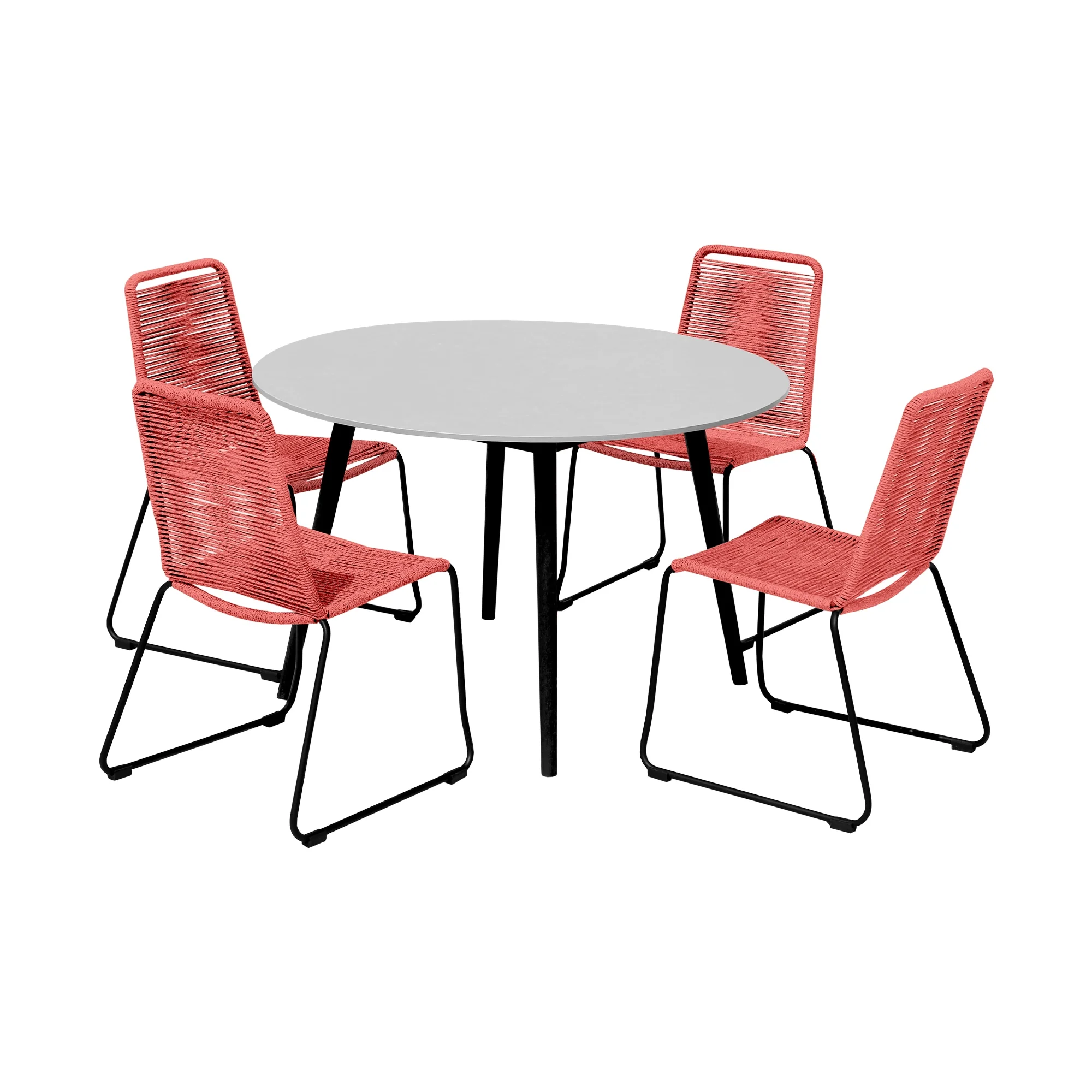 Sydney and Shasta 5-Piece Patio Outdoor Dining Set - Image 4