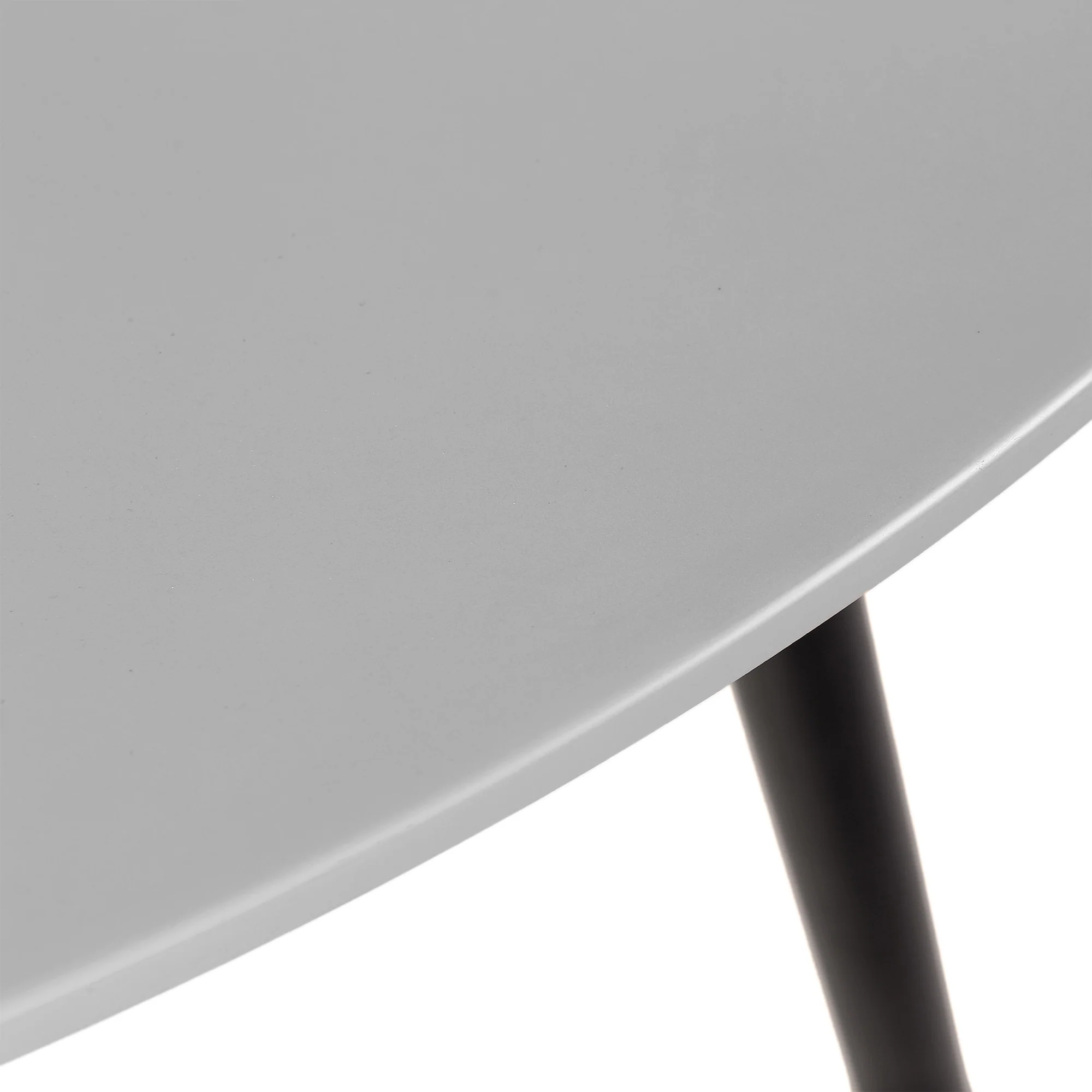 Sydney Outdoor Patio Round 36" Dining Table in Black Eucalyptus and Gray Stone - Image 4