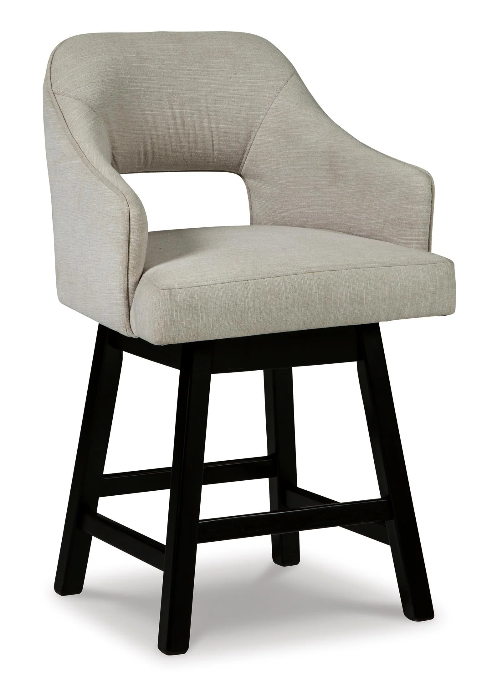 Tallenger Counter Height Upholstered Swivel Bar Stool (Set of 2) - Image 2