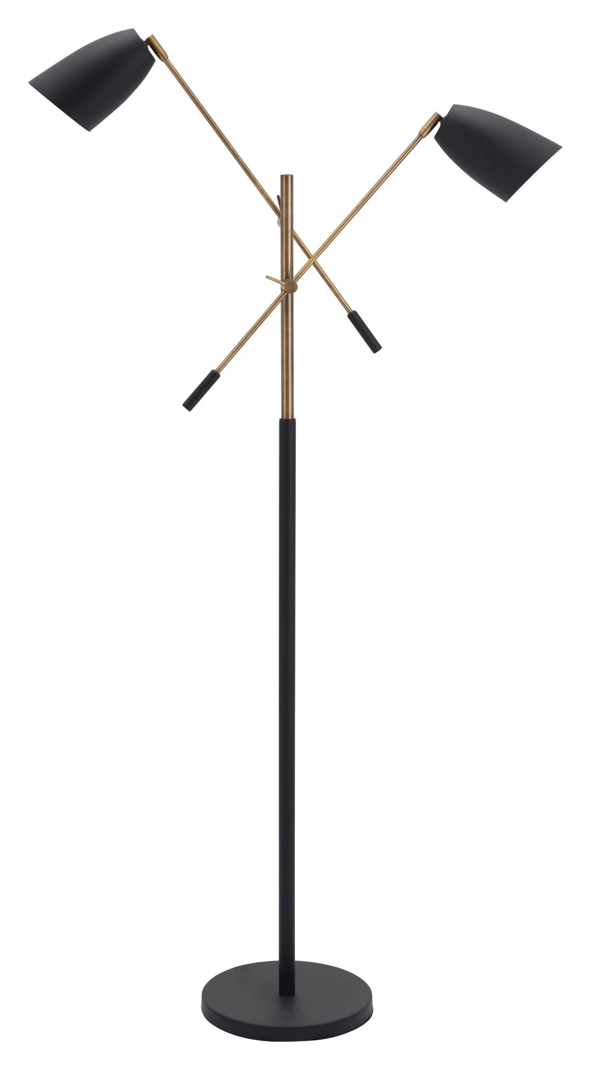 Tanner Floor Lamp Black & Brass - Image 4