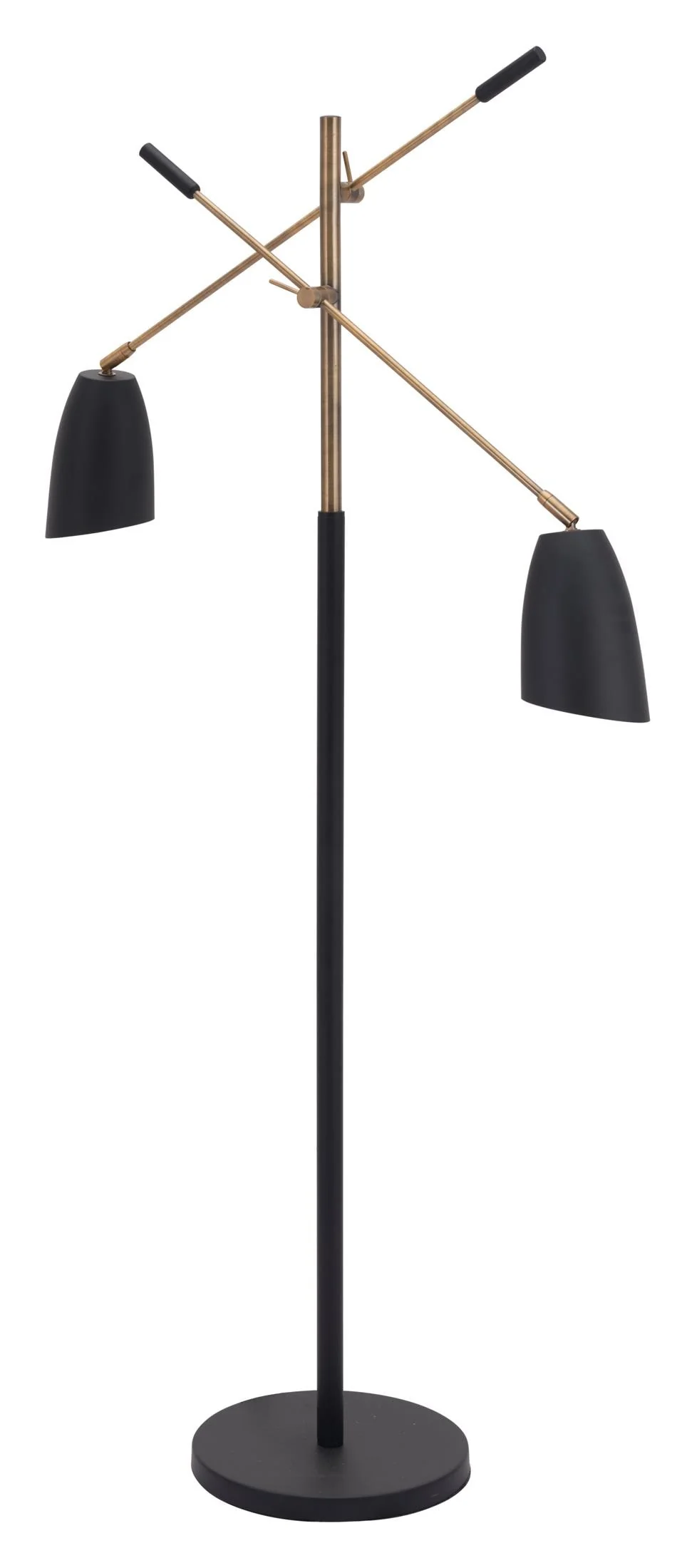 Tanner Floor Lamp Black & Brass - Image 5