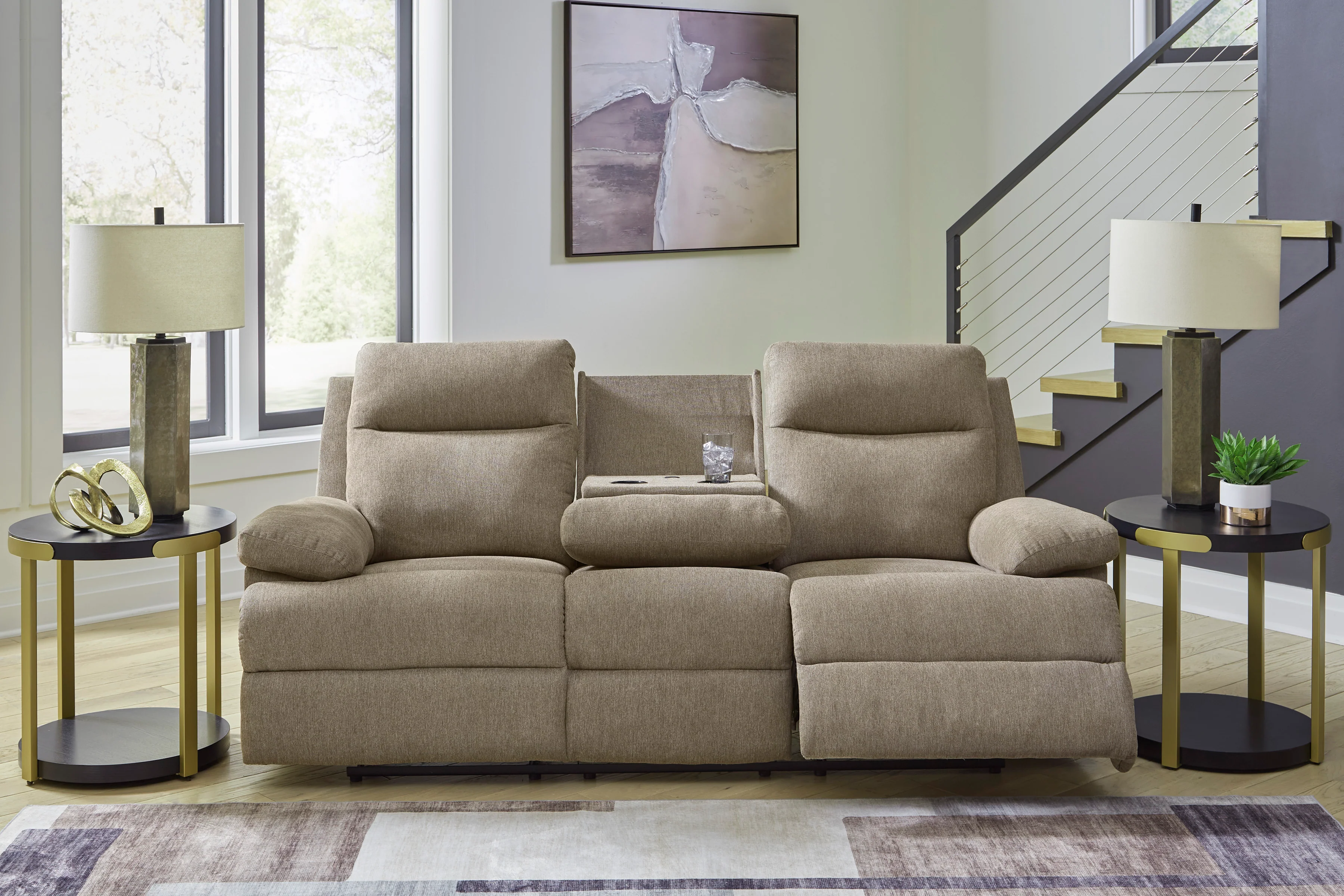 Tarrant Reclining Sofa with Drop Down Table - Image 4