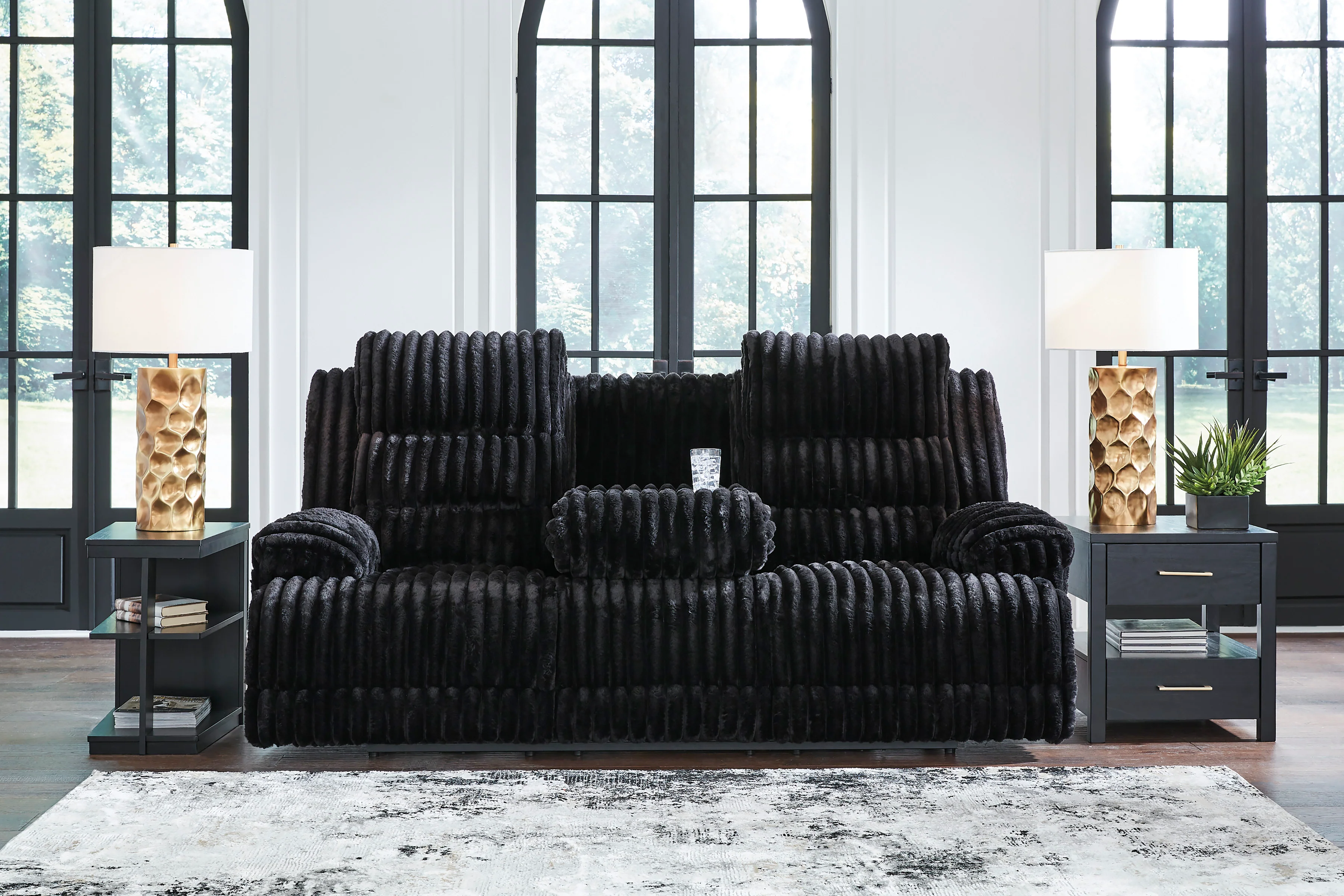 Technique Reclining Power Sofa with Drop Down Table - Image 12