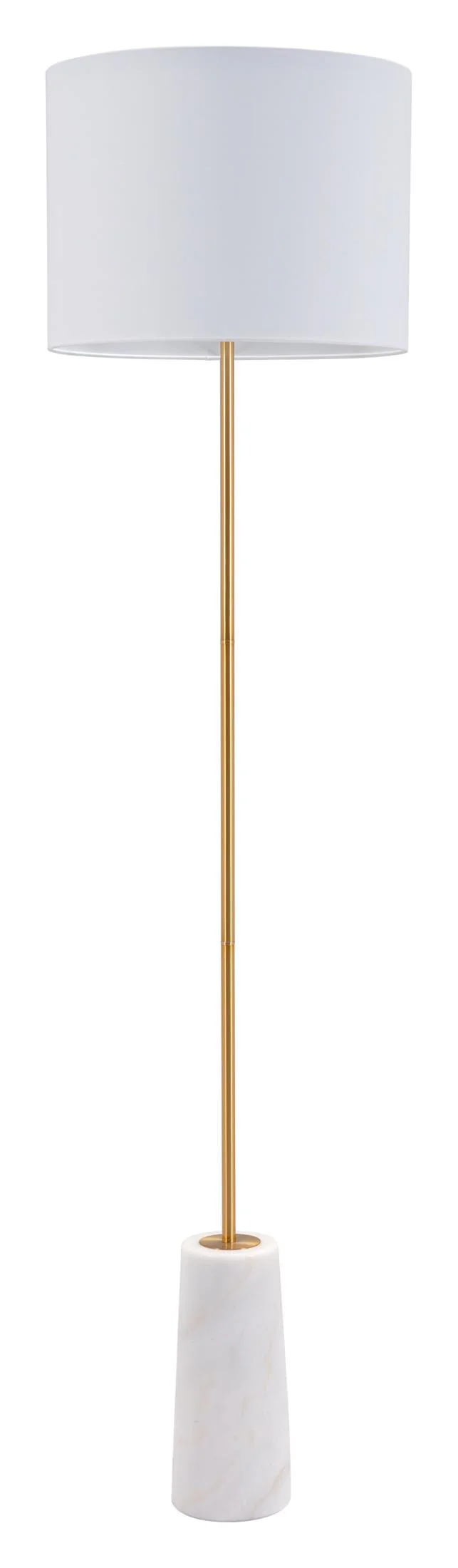 Titan Floor Lamp White & Brass - Image 4