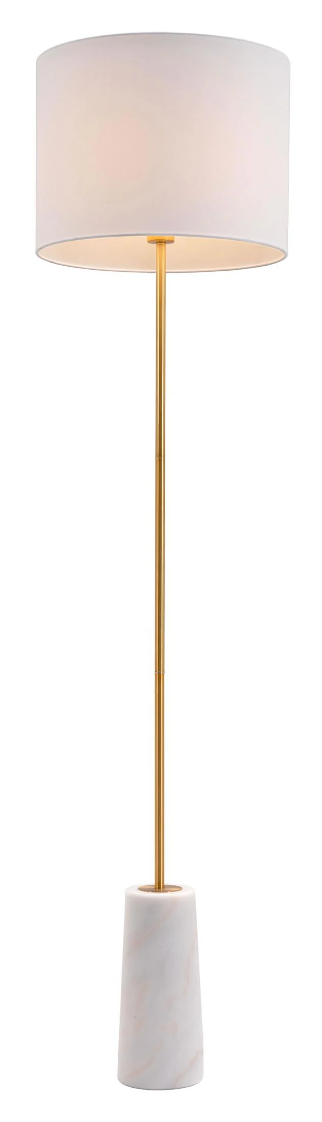 Titan Floor Lamp White & Brass - Image 5