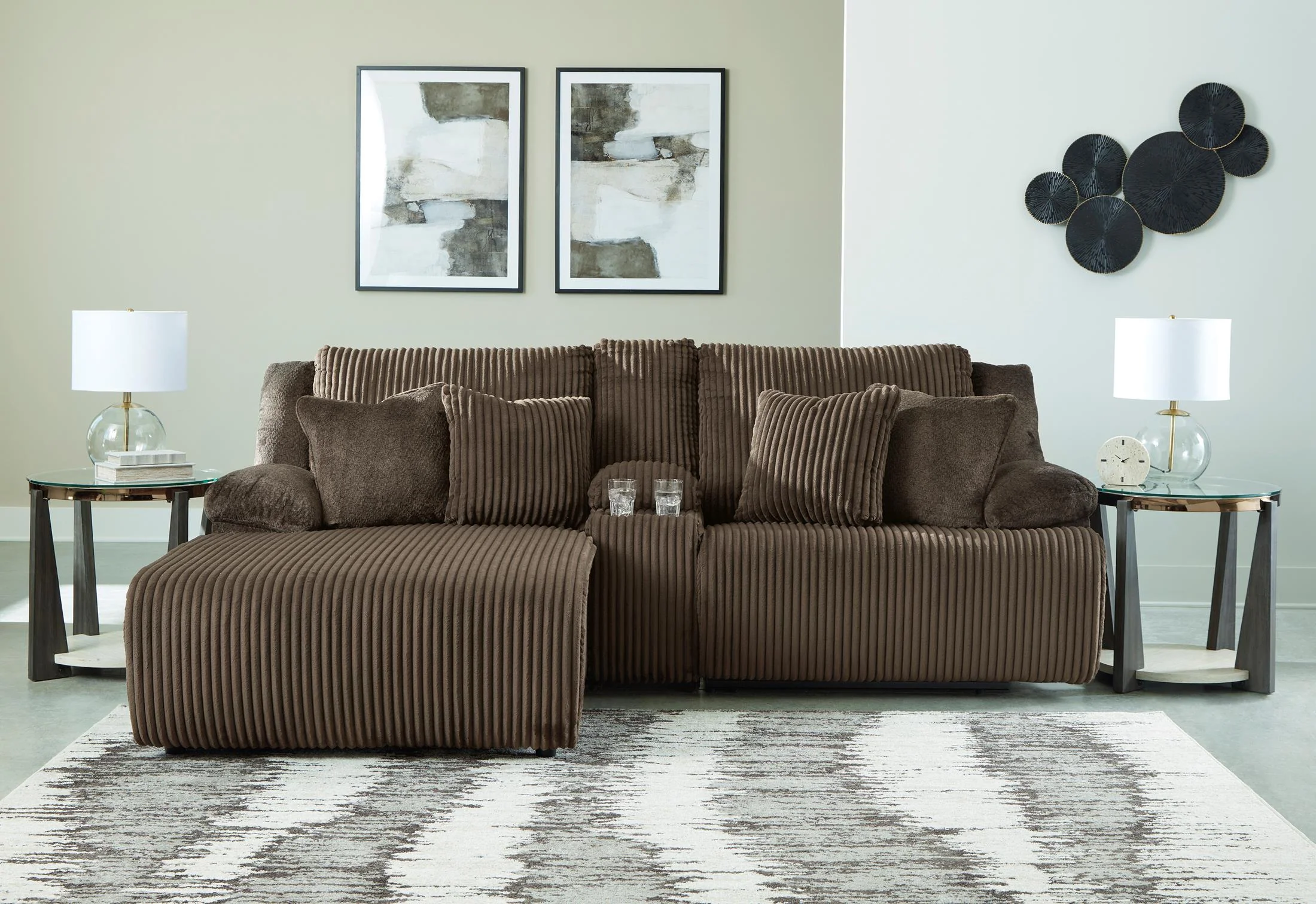 Top Tier Left Facing 3-Piece Reclining Sectional Sofa with Chaise - Image 2
