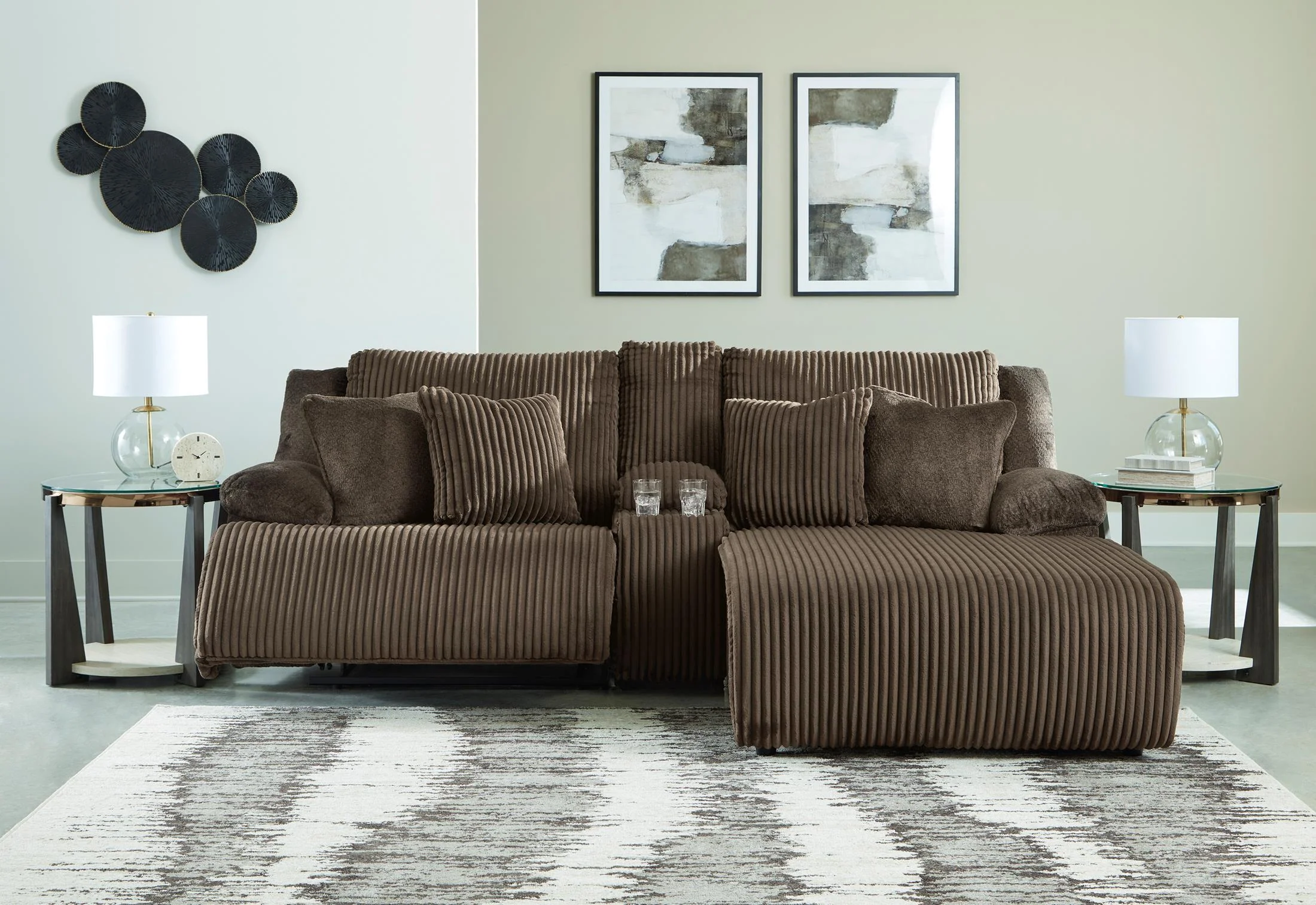 Top Tier Right Facing 3-Piece Reclining Sectional Sofa with Chaise - Image 2
