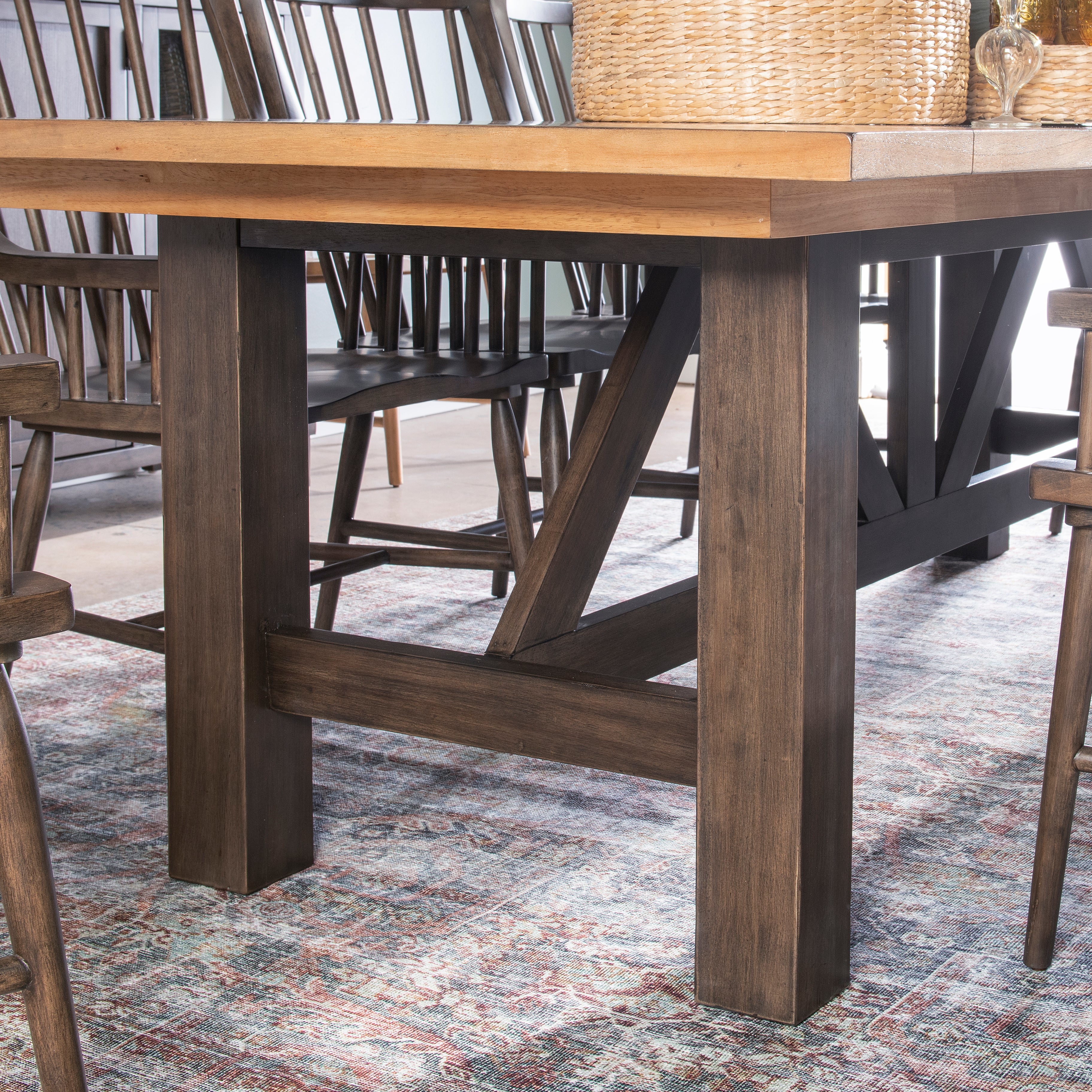 XXX's and OOO's Trestle Dining Table - Image 2