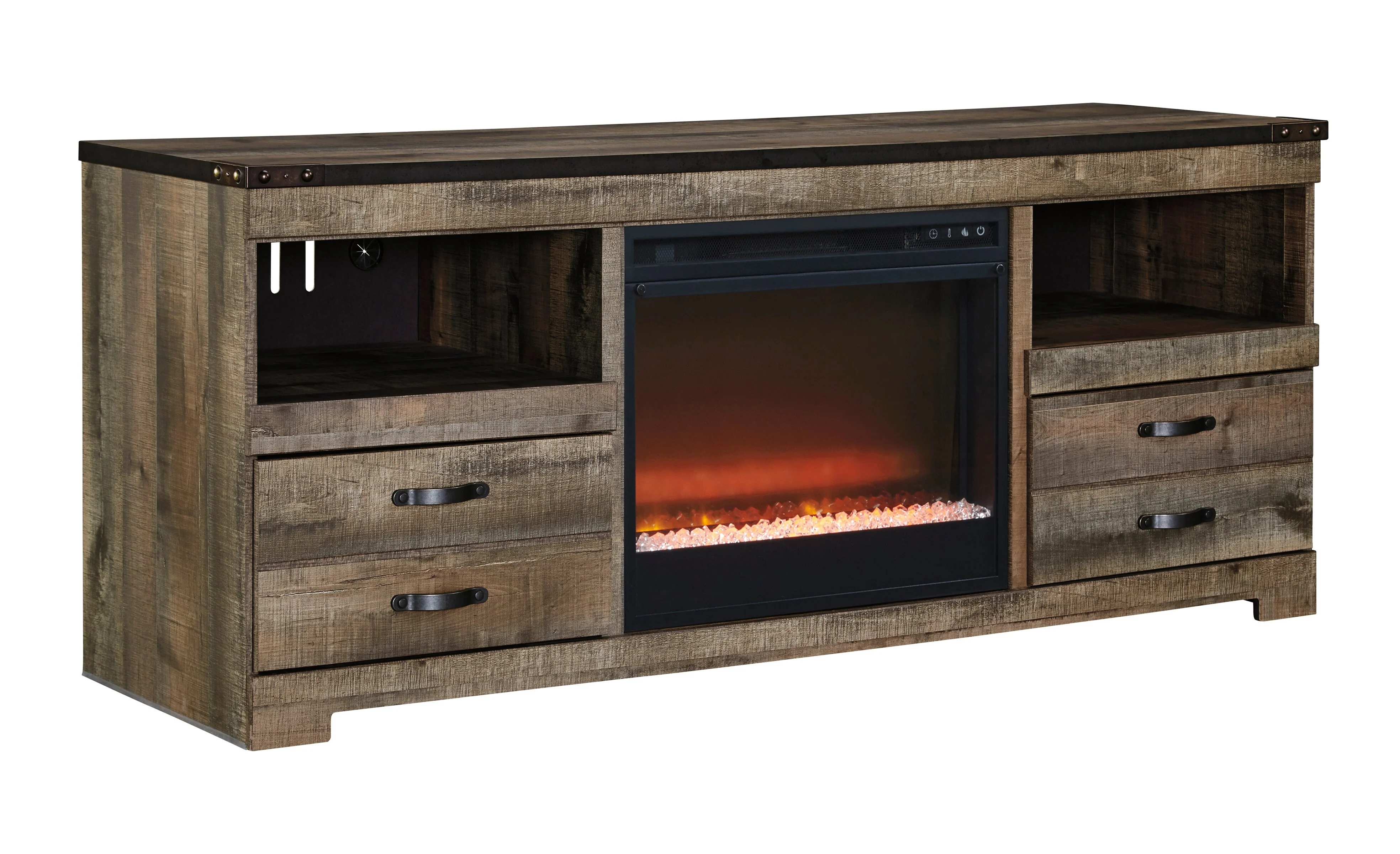 Trinell 63" TV Stand with Fireplace Option - Image 14