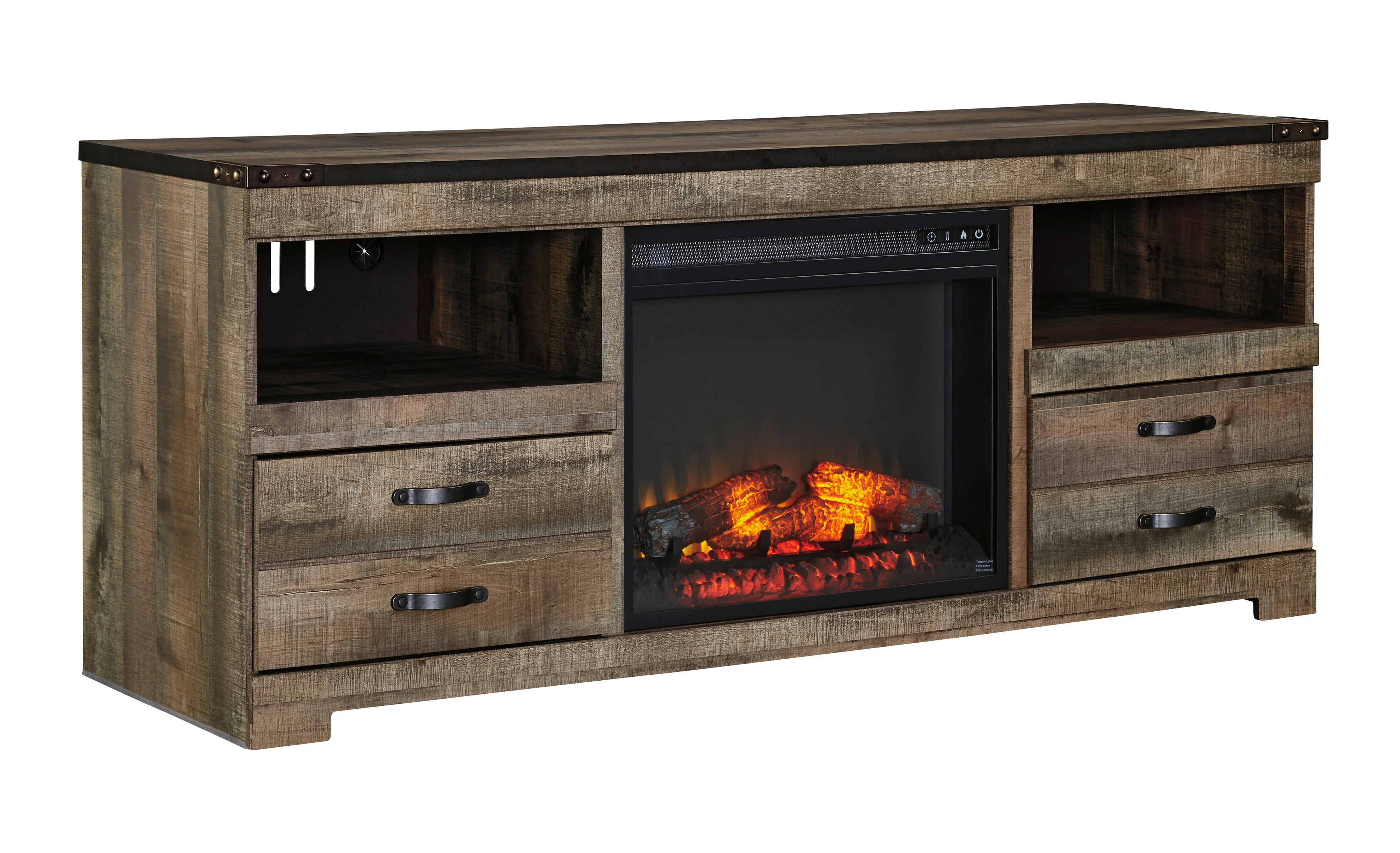 Trinell 63" TV Stand with Fireplace Option - Image 15