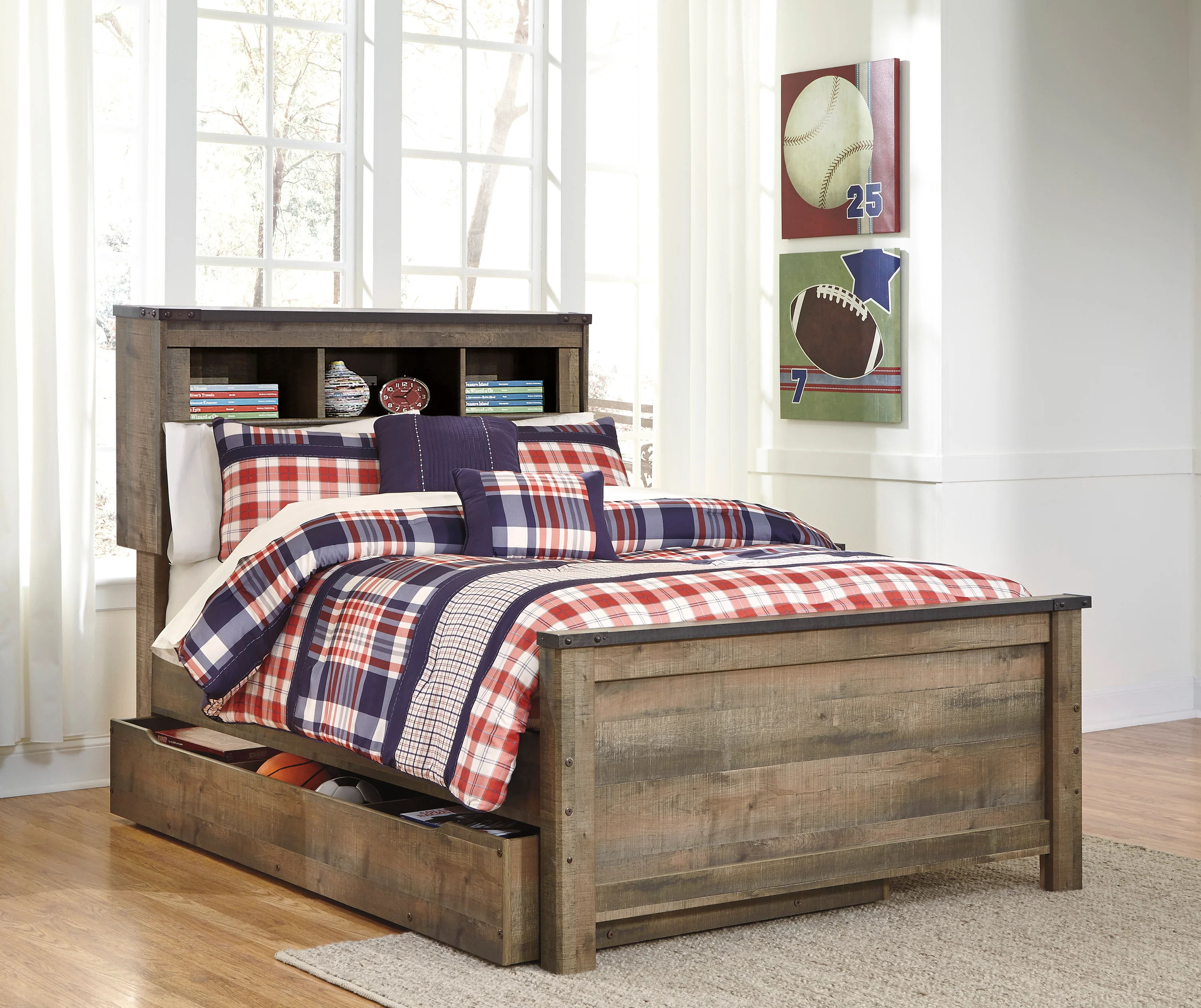Trinell Full Bookcase Bed with Storage - Image 2