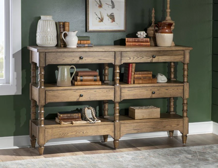 Vintage Market Turned Leg Storage Console - Image 2