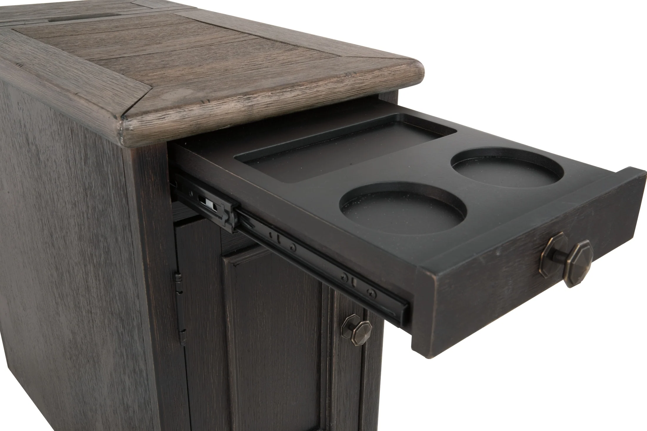 Tyler Creek Chairside End Table with USB Ports and Outlets - Image 9