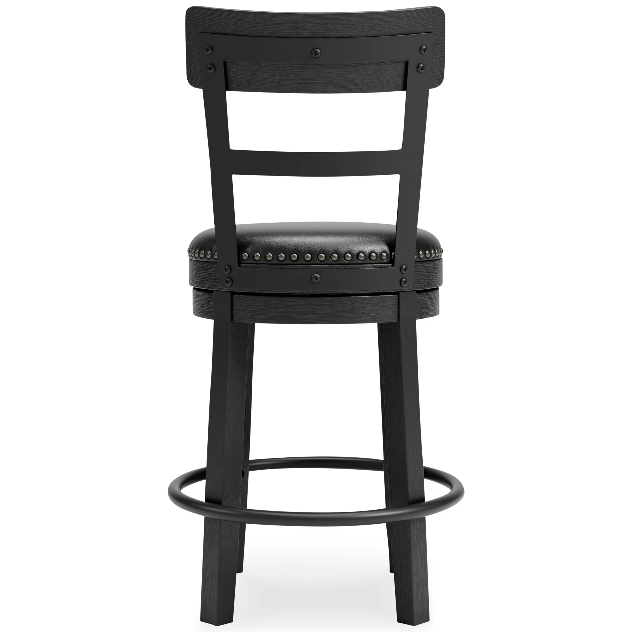 Ashley Valebeck Counter Height Upholstered Swivel Bar Stool with Contoured Back - Image 9
