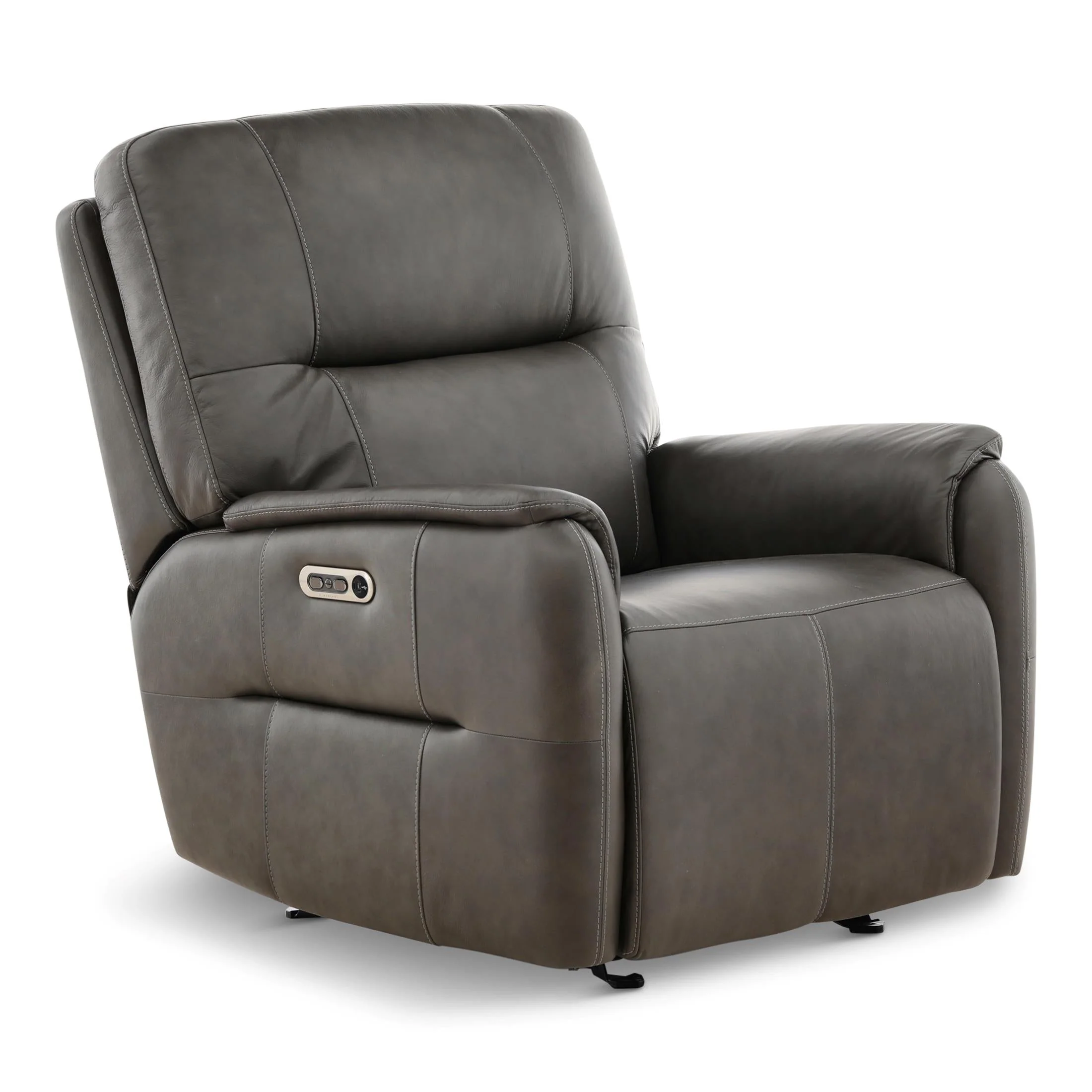 Flexsteel Walker Leather Gliding Power Recliner - Image 3