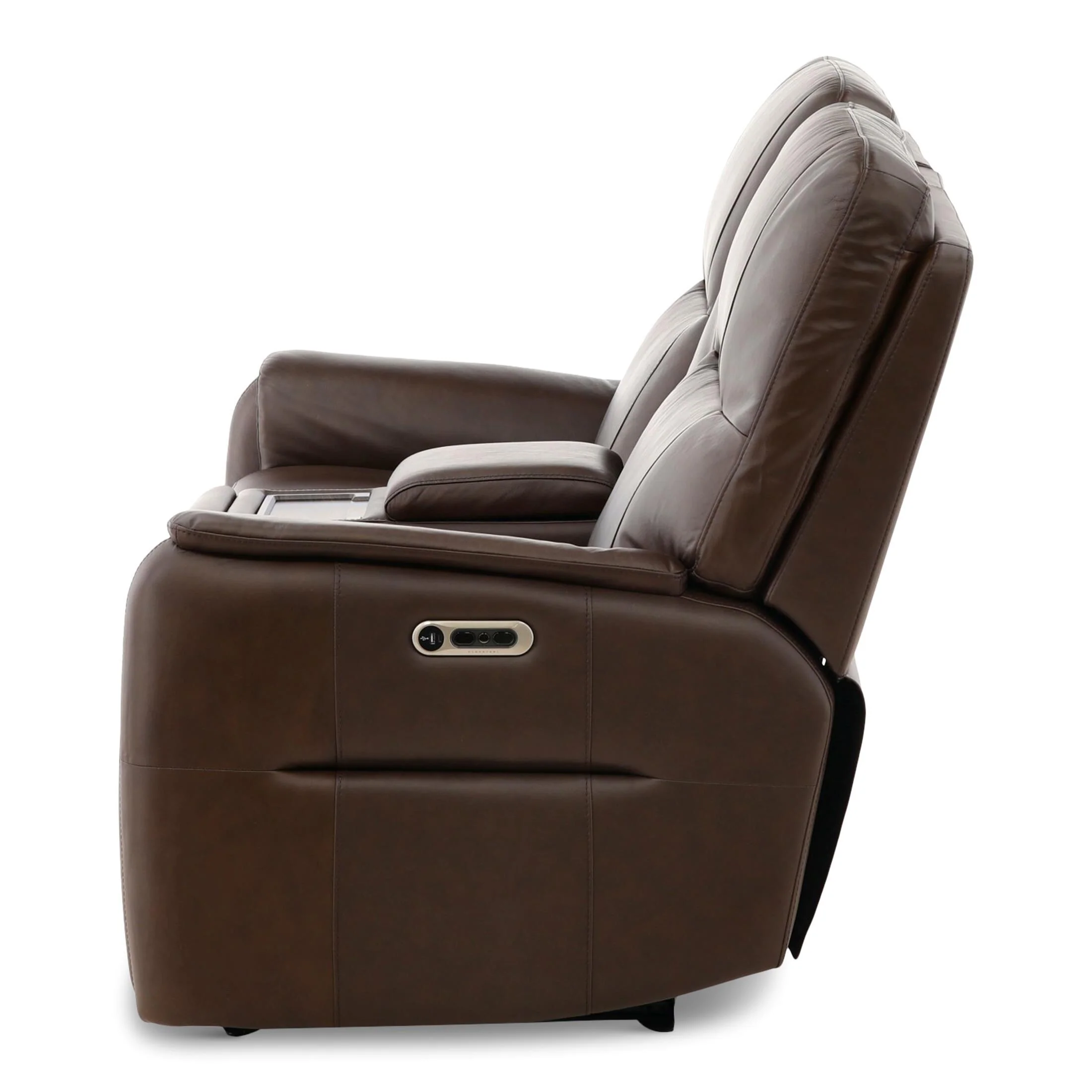 Flexsteel Walker Leather Power Reclining Console Loveseat - Image 10